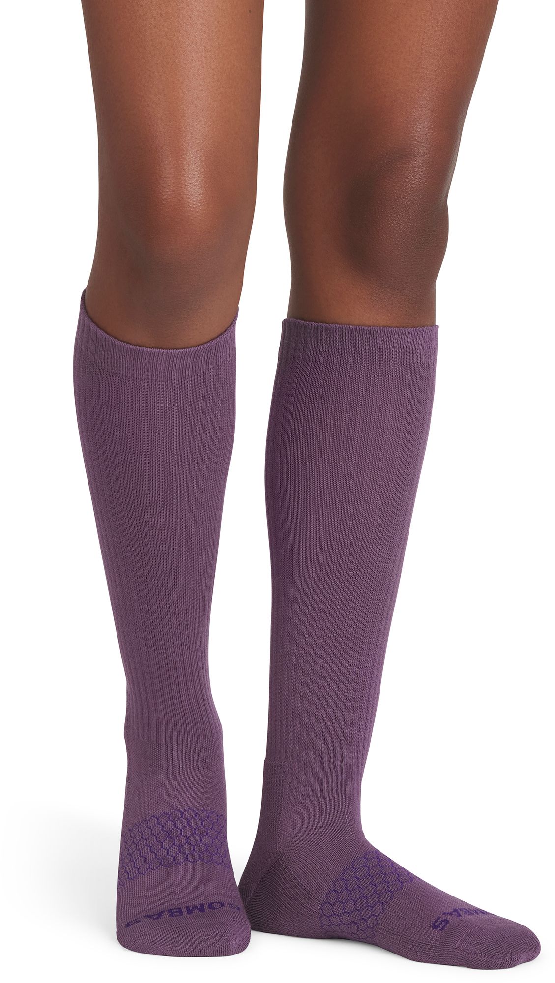 Bombas Solid Double Stripe Casual Compression Knee High Socks product image