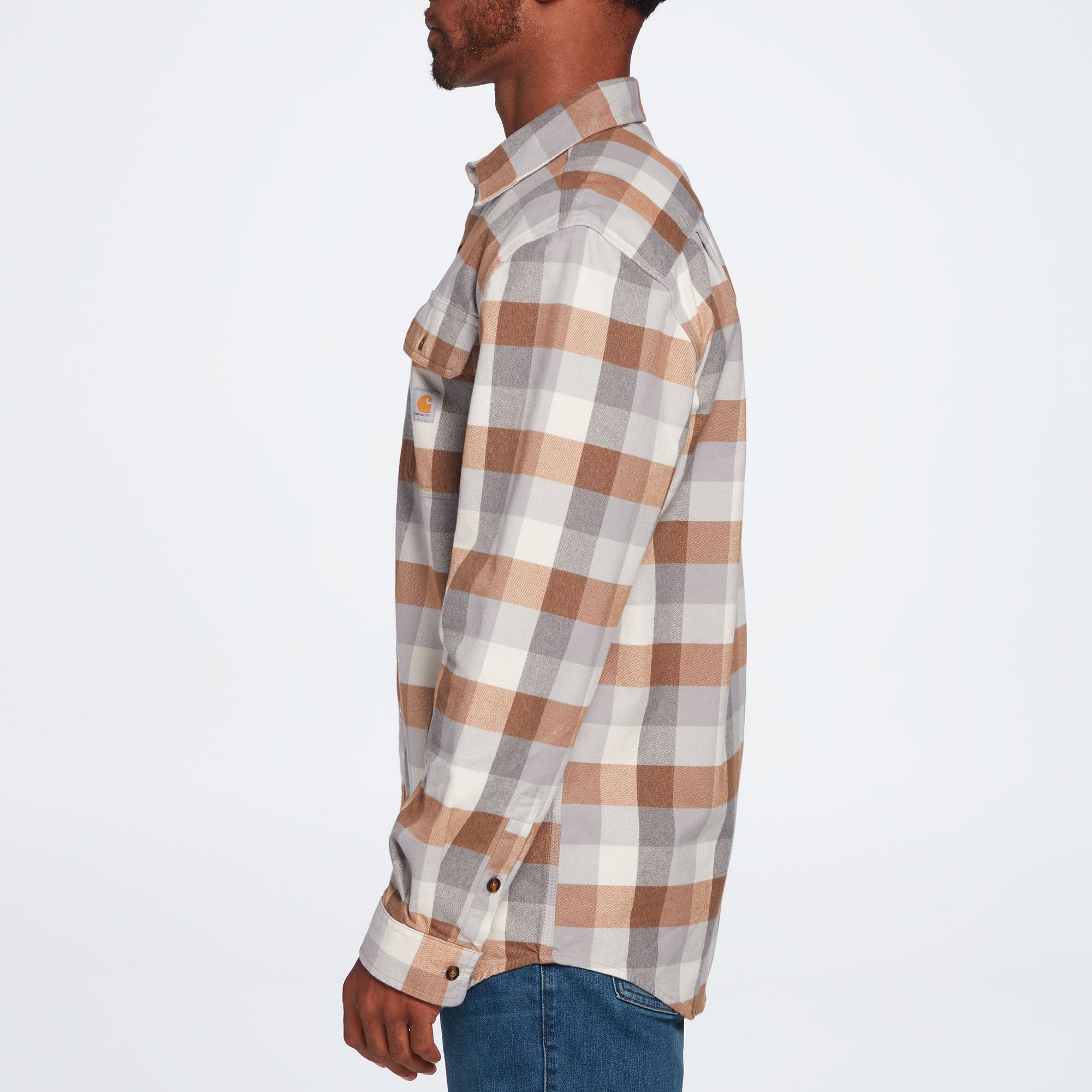 Carhartt Men's Loose Fit Heavyweight Long Sleeve Flannel Plaid Shirt product image