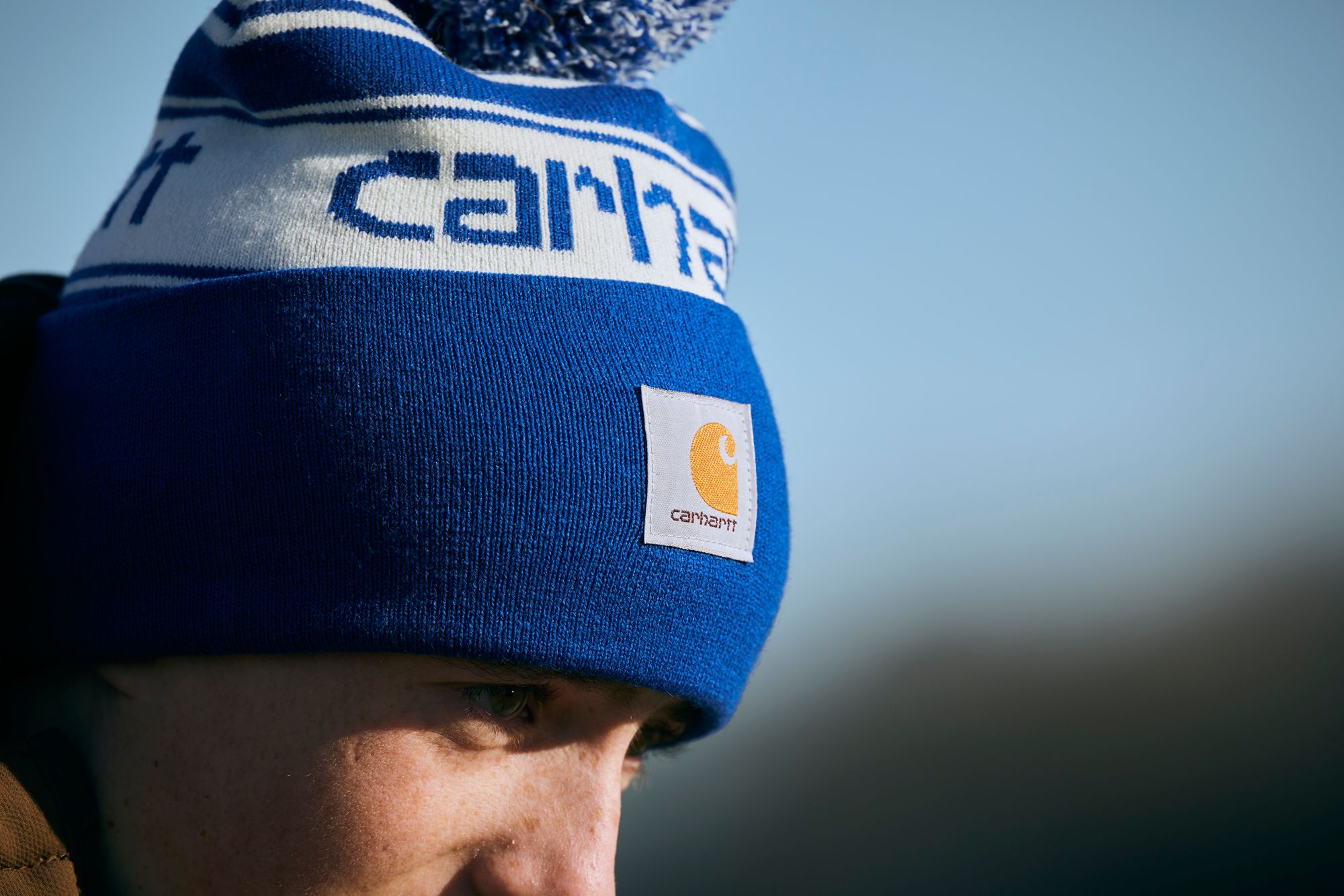 Carhartt Men's Knit Pom Pom Cuffed Logo Beanie product image