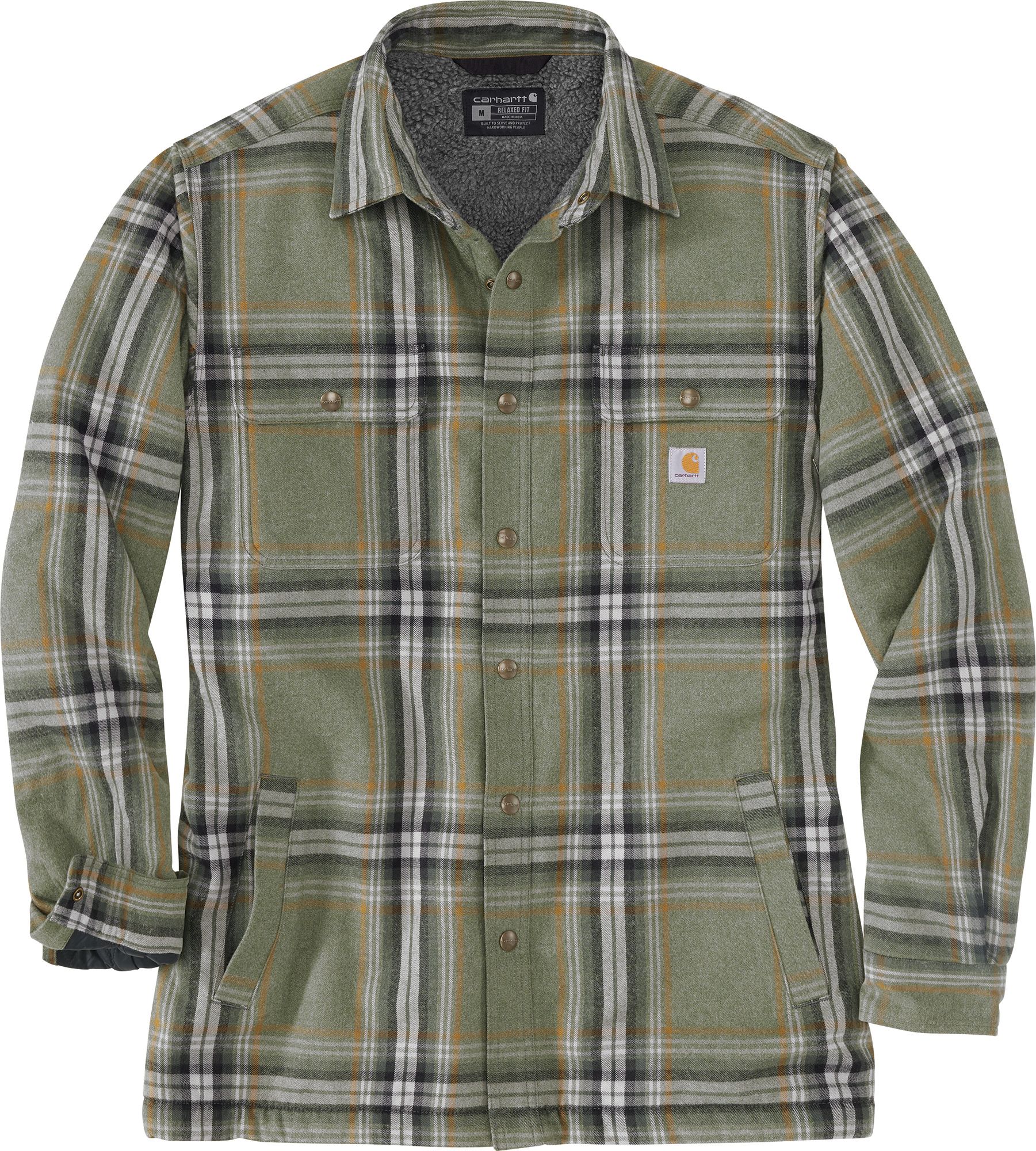 Carhartt Men's Relaxed Fit Flannel Sherpa Lined Long Sleeve Shirt product image