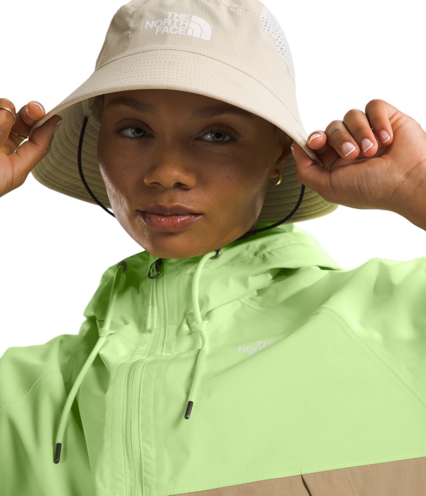 Khaki green north face hoodie deals