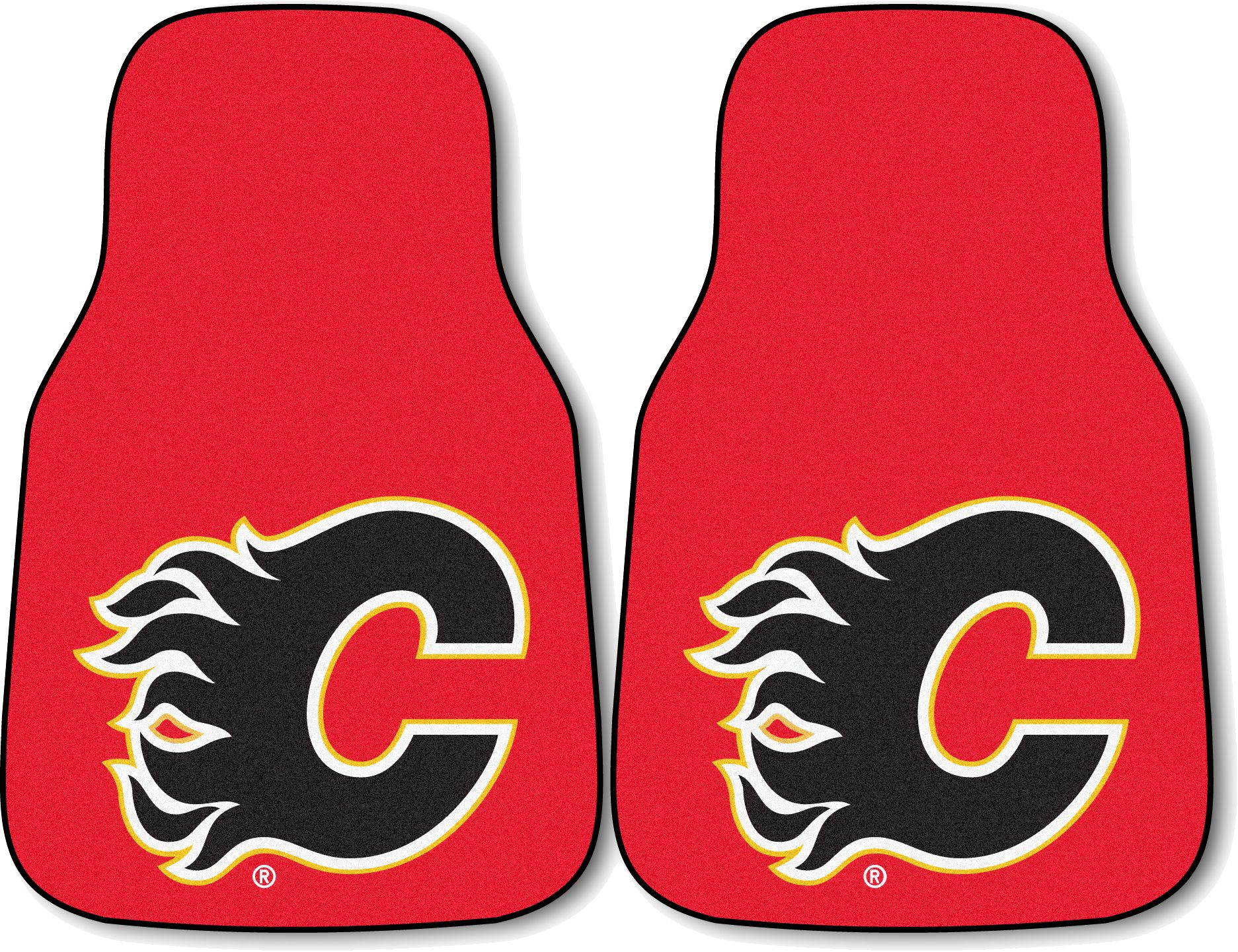 FANMATS Calgary Flames Two Piece Printed Carpet Car Mat Set product image