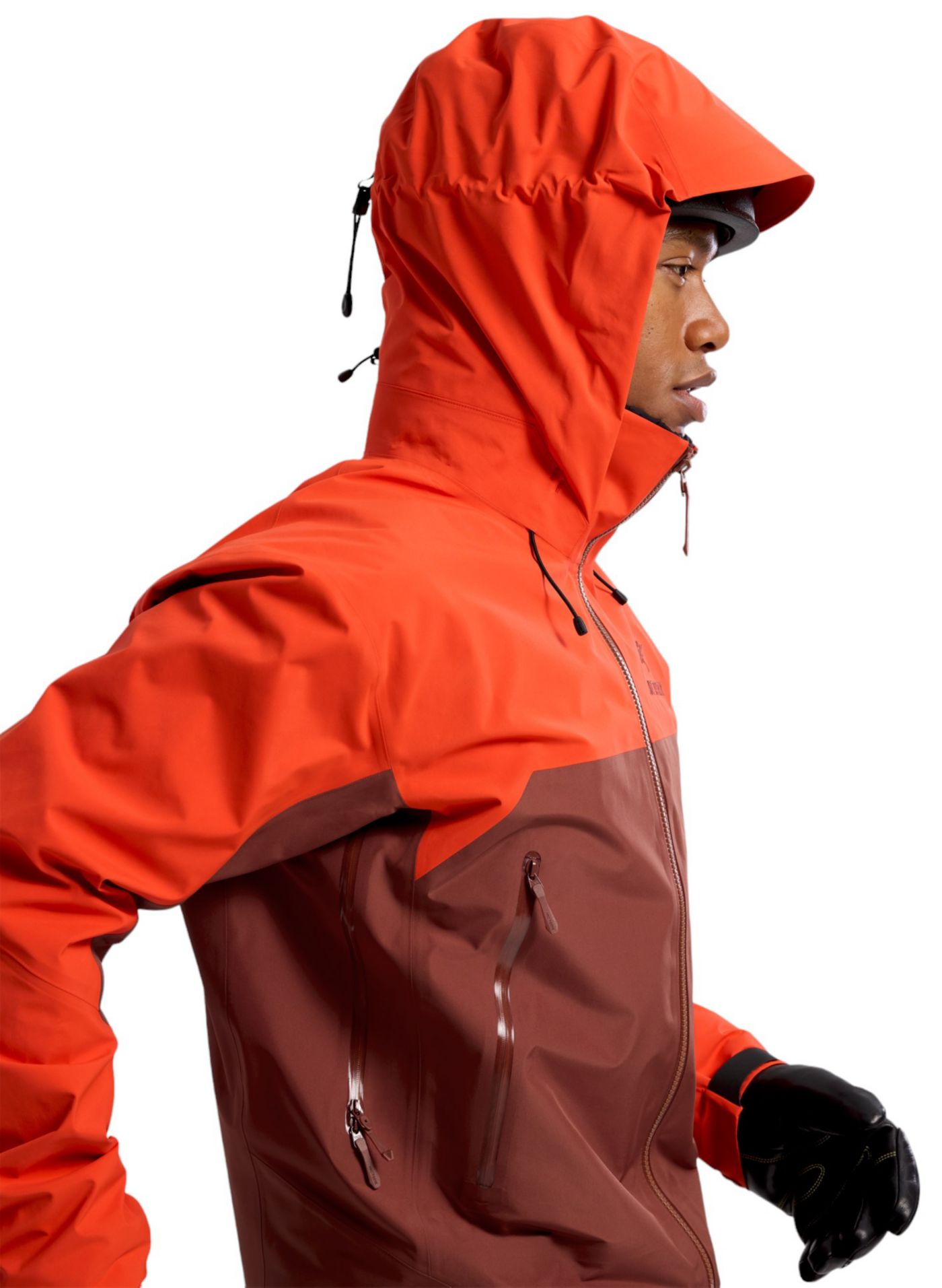 Arc'teryx Gore-Tex Men's M Outdoor outlets Jacket Orange Hidden Hood Full Zip