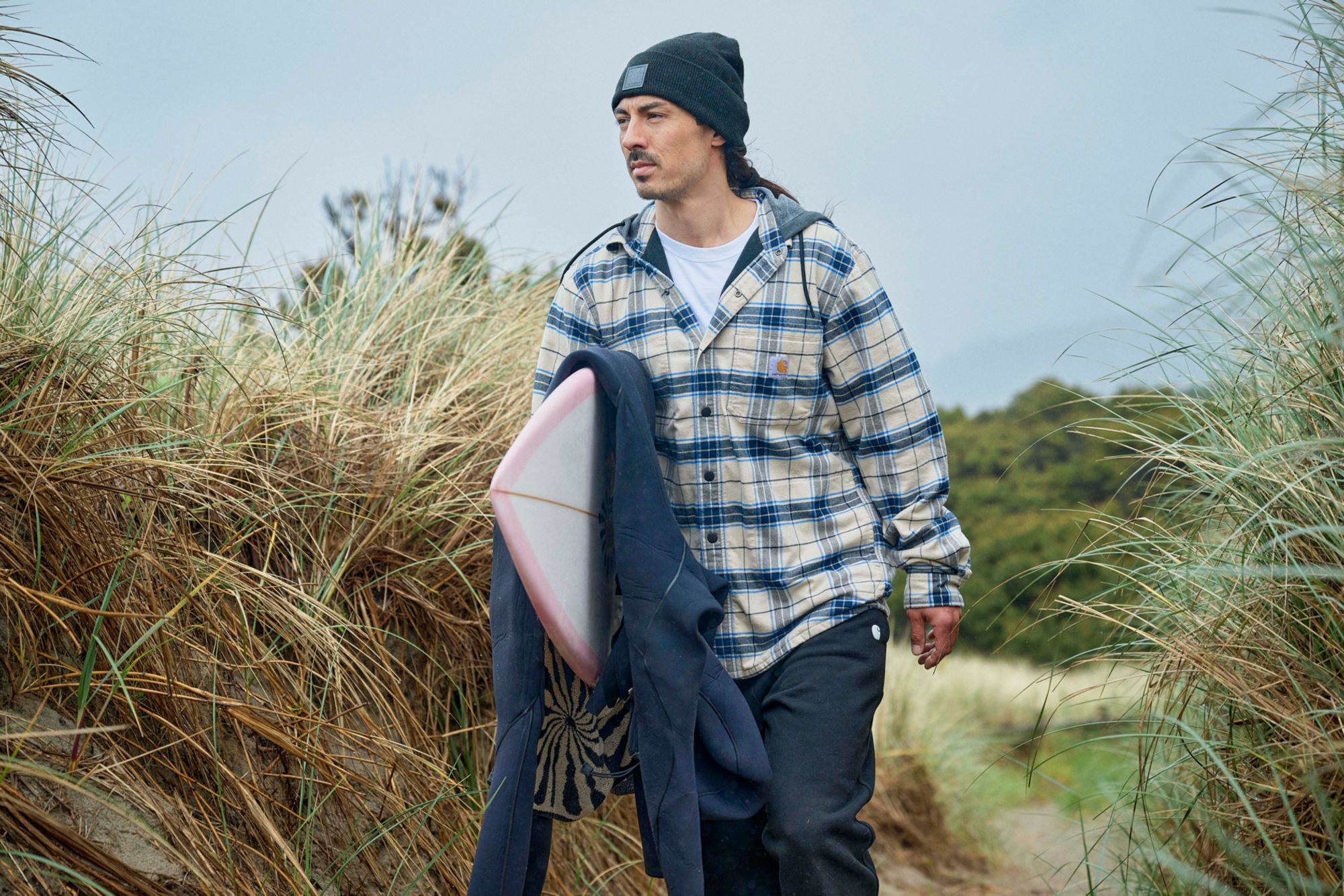 Carhartt Men's Flannel Fleece Lined Hooded Shirt Jacket product image