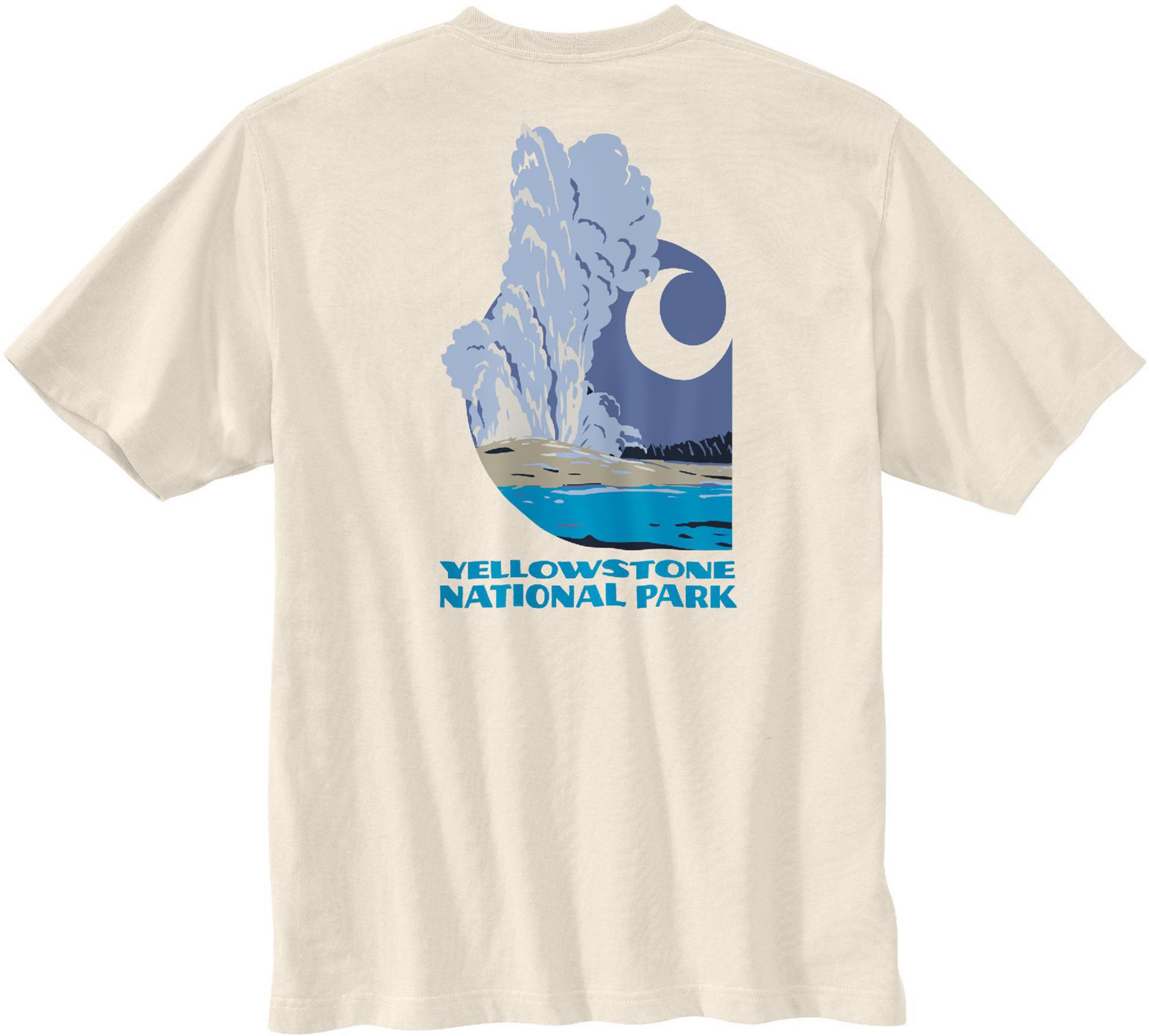 Carhartt Mens Relaxed Fit Heavyweight Yellowstone National Park K87 Graphic T Shirt product image