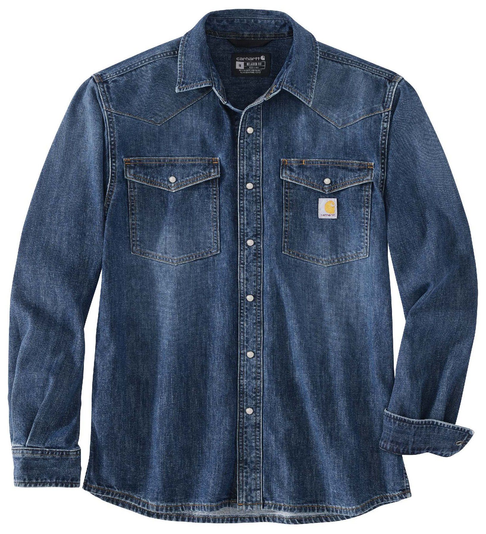 Carhartt Men's Montana Denim Long Sleeve Snapfront Shirt product image