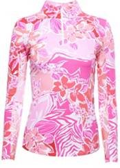 IBKUL Women's 1/4 Zip Long Sleeve Mock Neck Golf Pullover product image