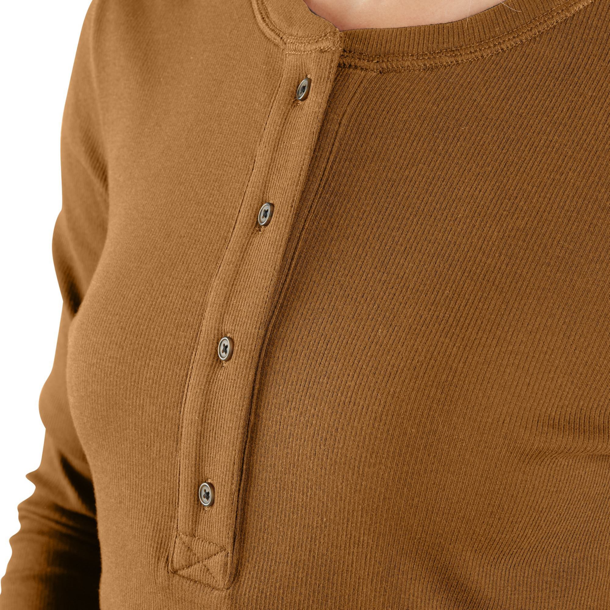 Carhartt Women's TENCEL™ Fiber Relaxed Fit Ribbed Henley Shirt product image