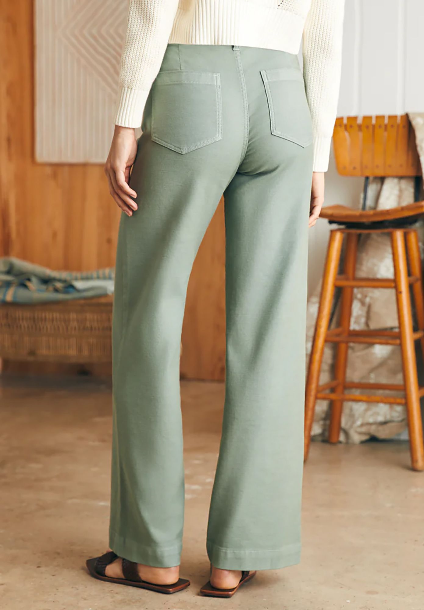 Faherty Women's Stretch Wide Leg Pants product image
