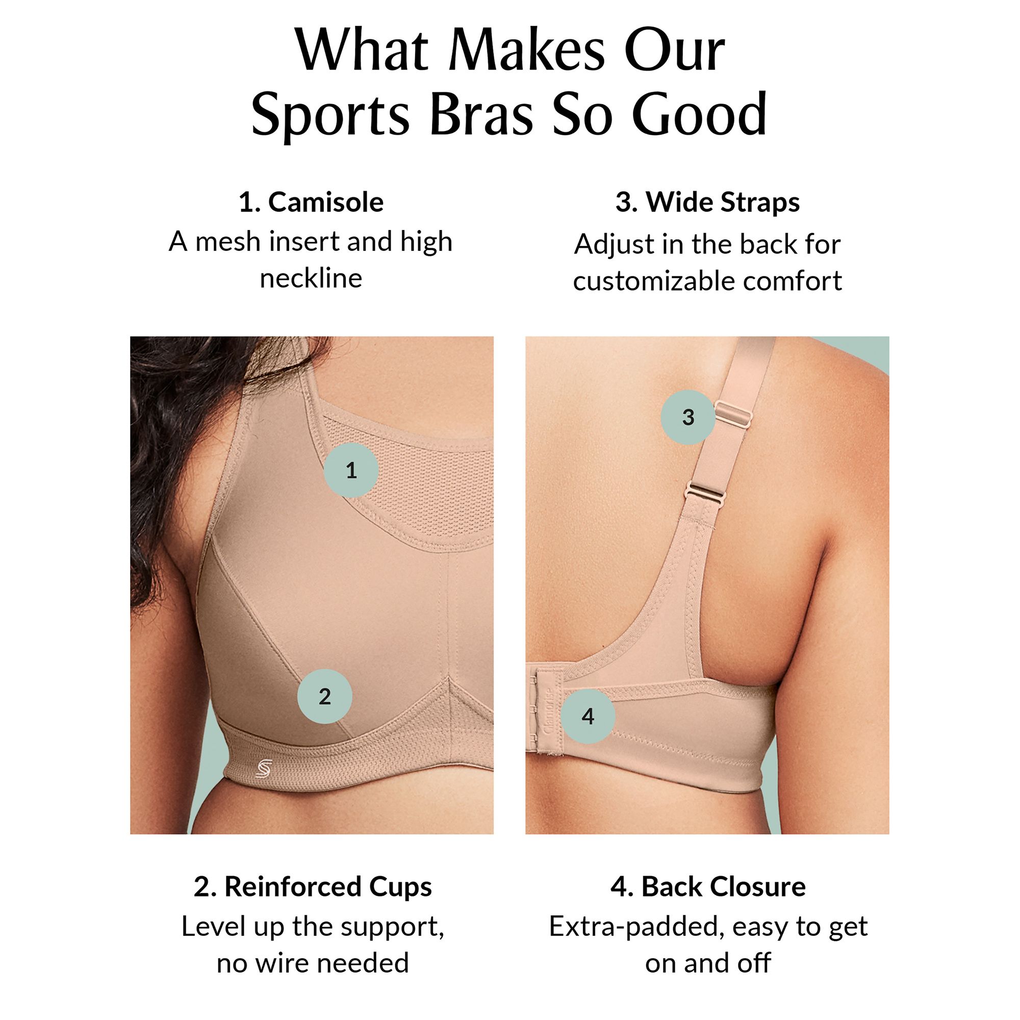 Glamorise Women's No-Bounce Camisole Medium Support Sports Bra product image