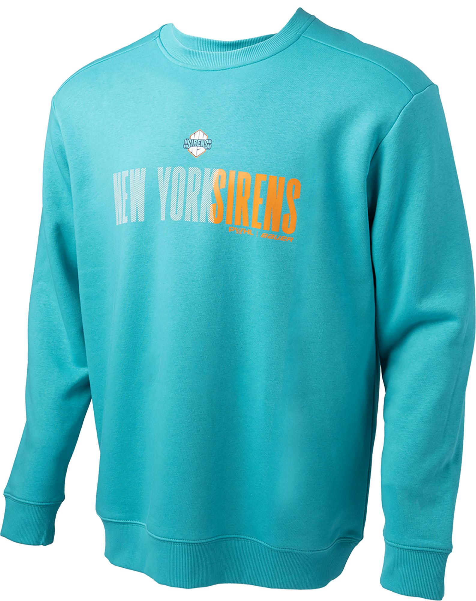 Bauer Men's New York Sirens Teal Crewneck Sweatshirt product image