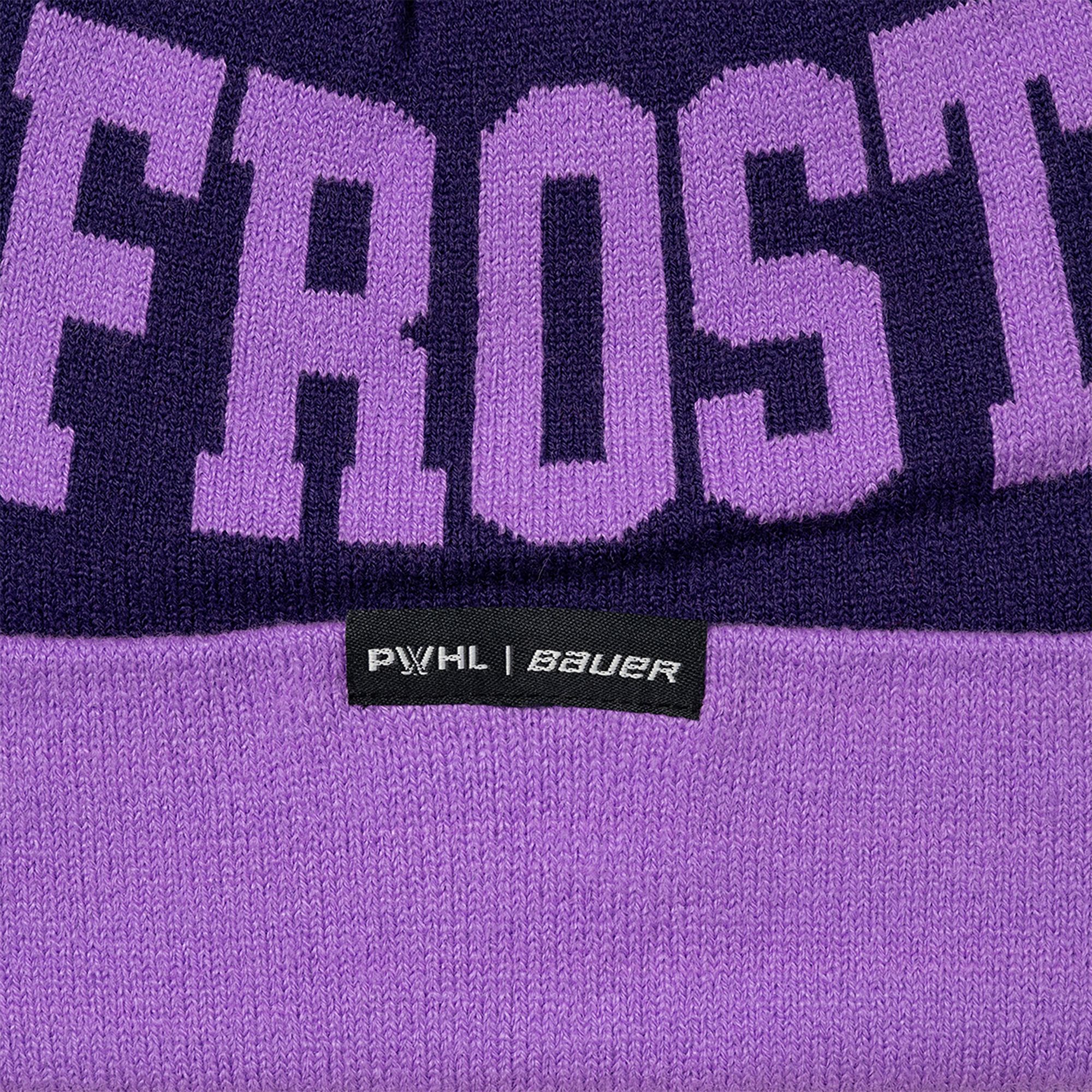Bauer Adult Minnesota Frost Purple Pom Knit Beanie product image