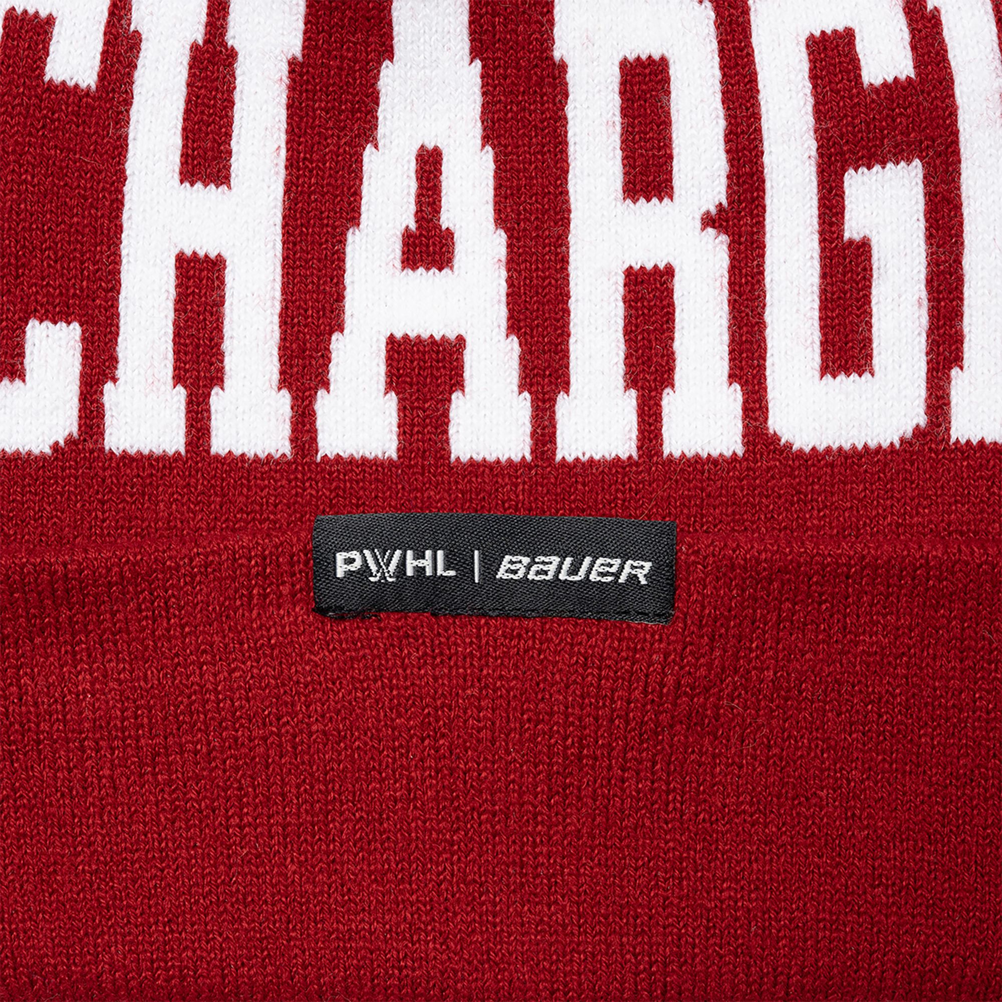 Bauer Adult Ottawa Charge Red Pom Knit Beanie product image