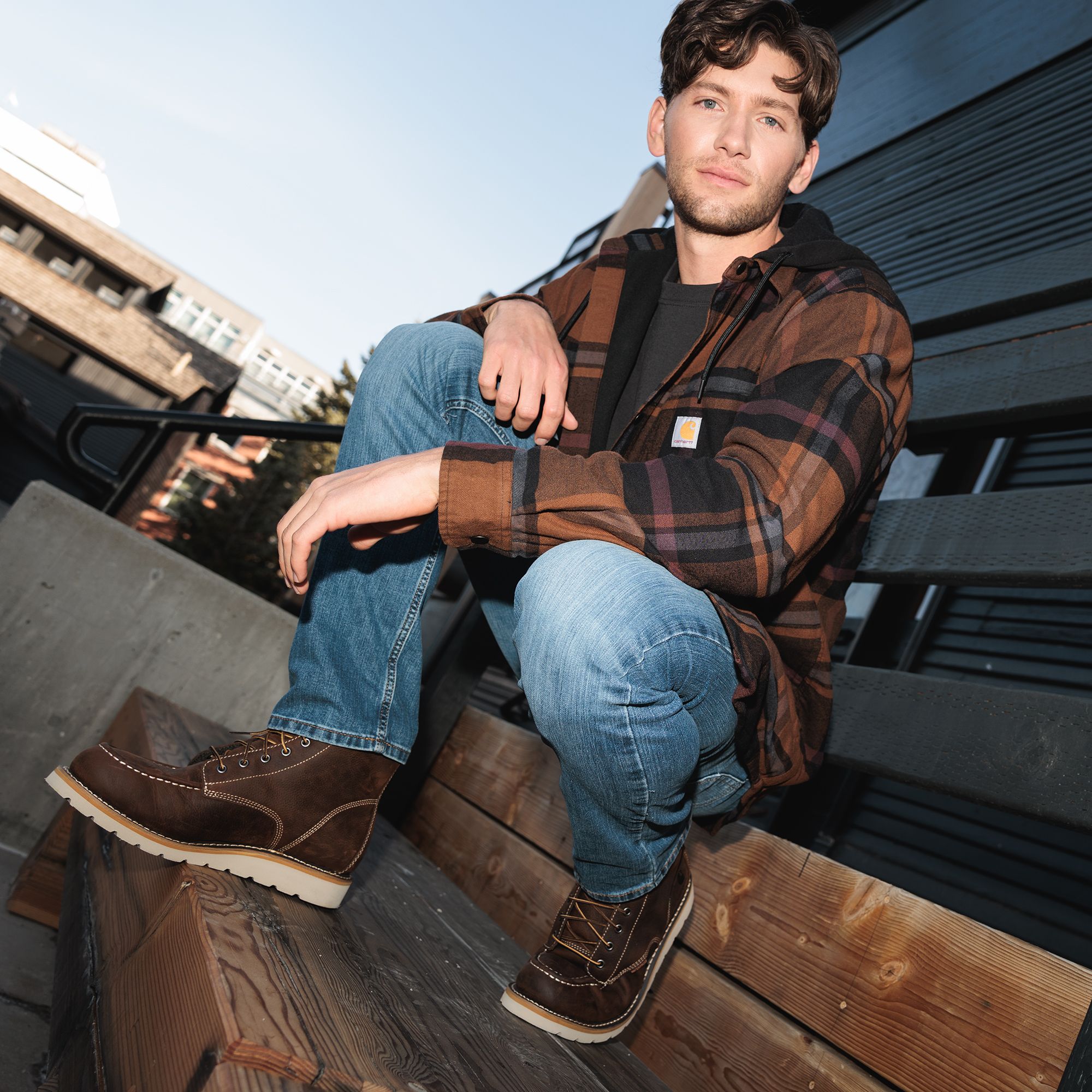 Carhartt Men's Hooded Flannel Shirt Jacket product image