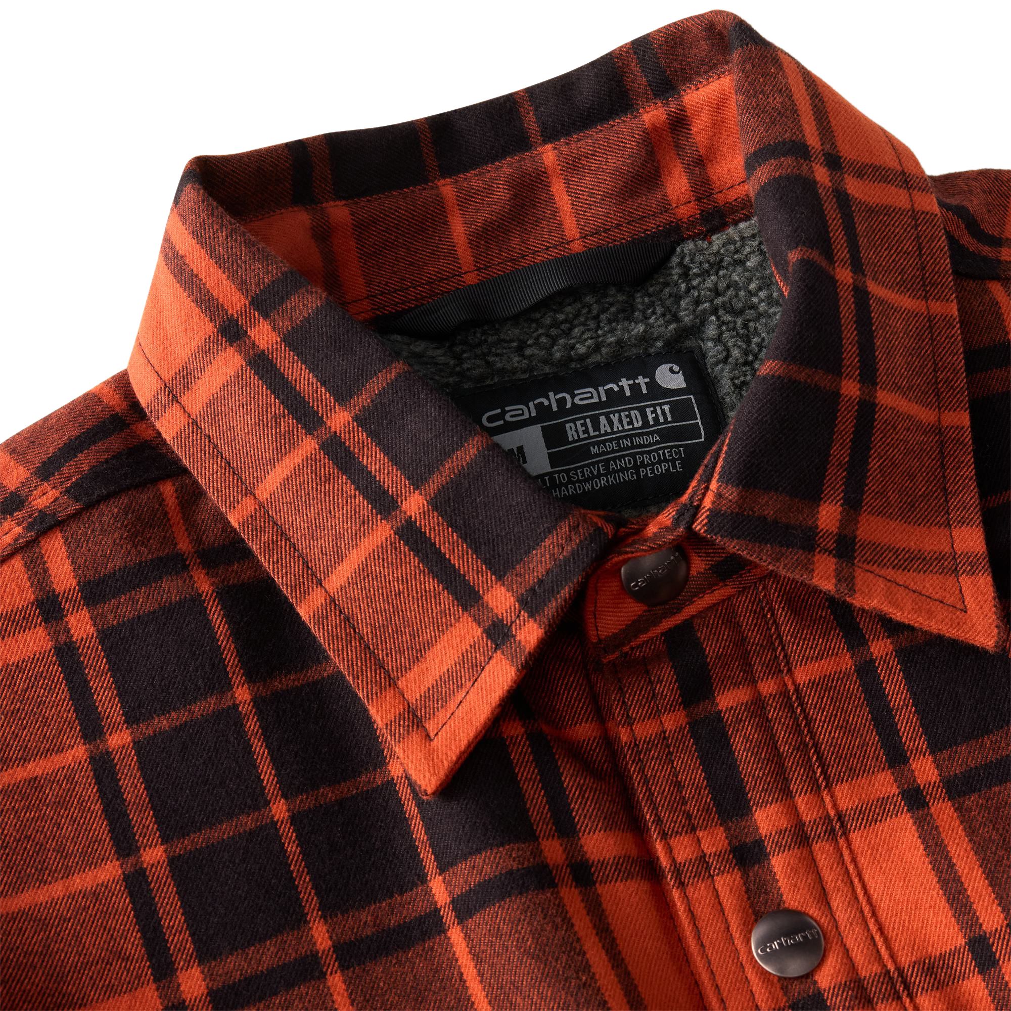 Carhartt Men's Flannel Sherpa Lined Shirt Jacket product image