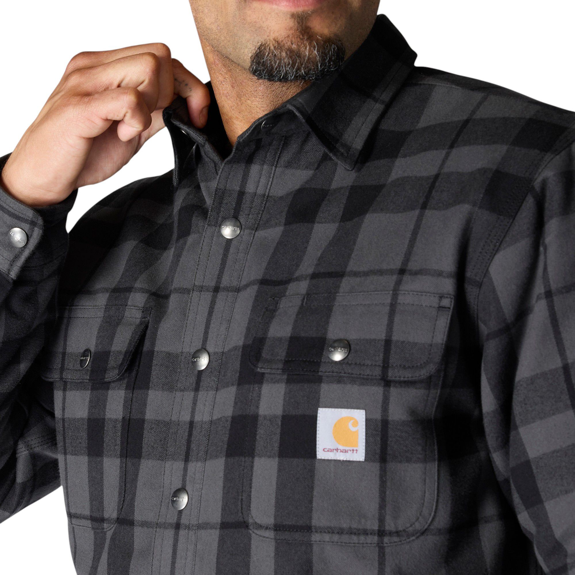 Carhartt Men's Flannel Sherpa Lined Shirt Jacket product image