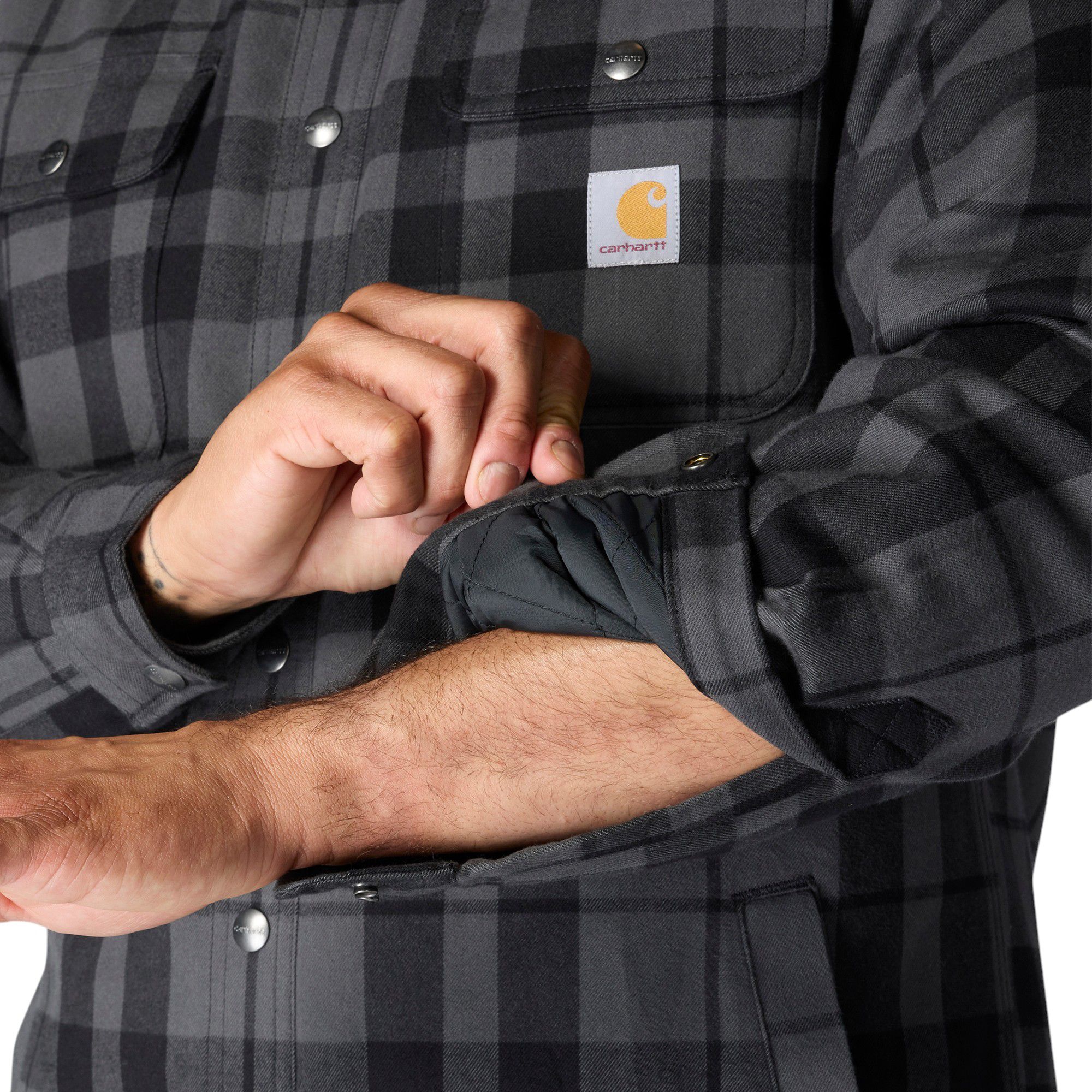 Carhartt Men's Flannel Sherpa Lined Shirt Jacket product image