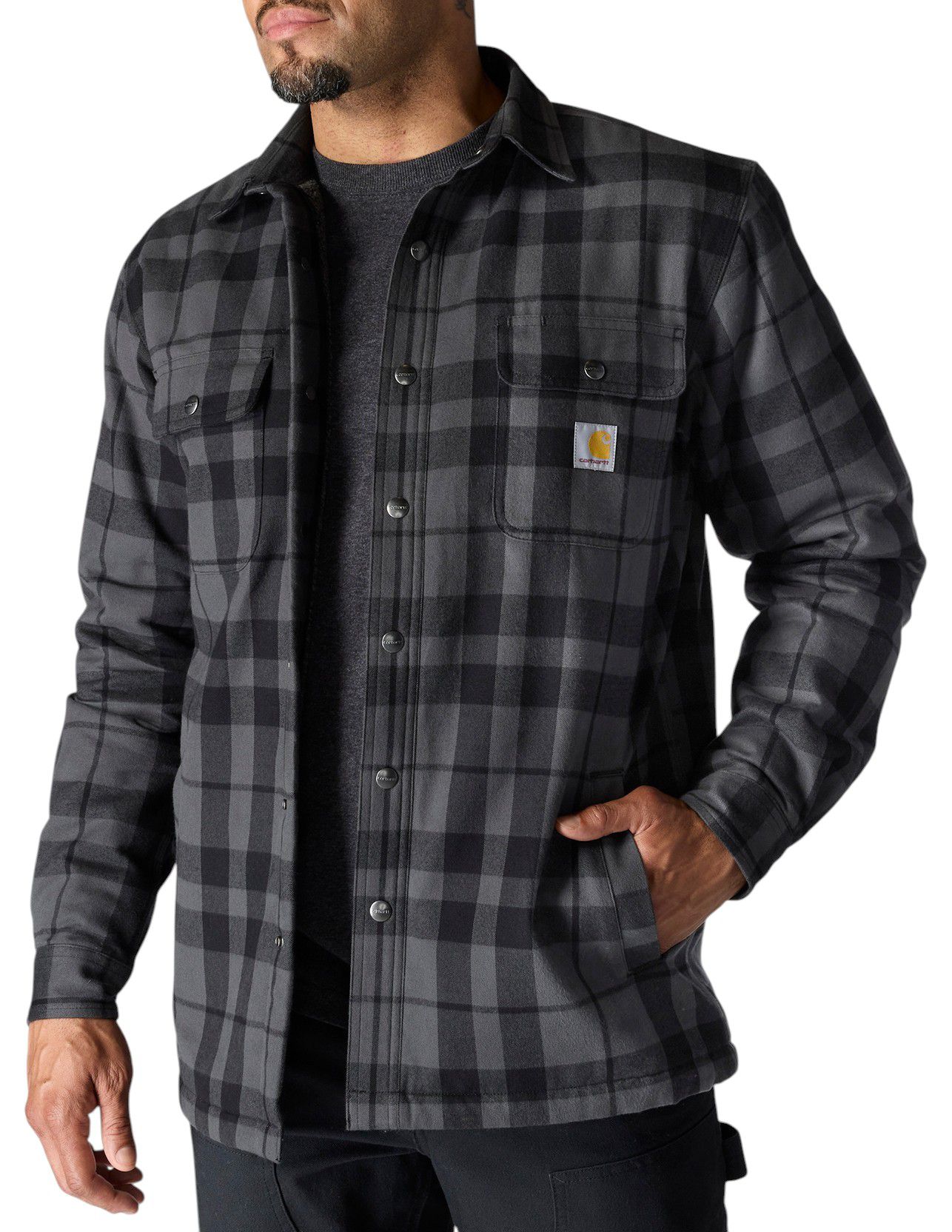 Carhartt Men's Flannel Sherpa Lined Shirt Jacket product image