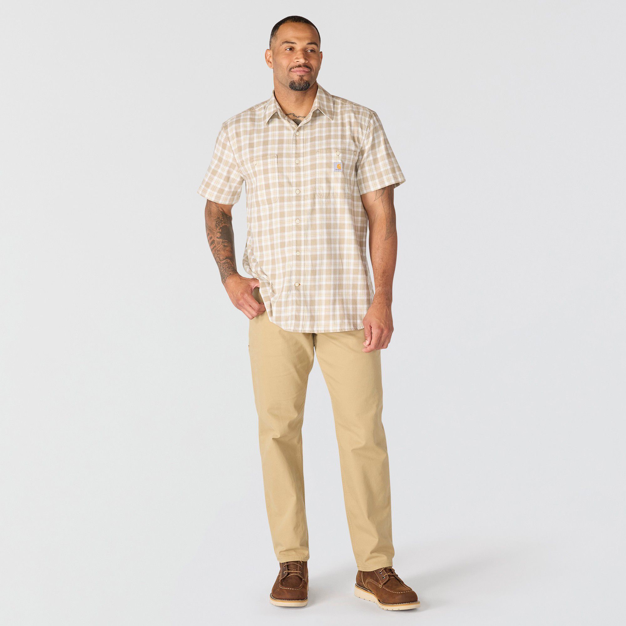 Carhartt Men's Bozeman Button-Front Plaid Short Sleeve Shirt product image