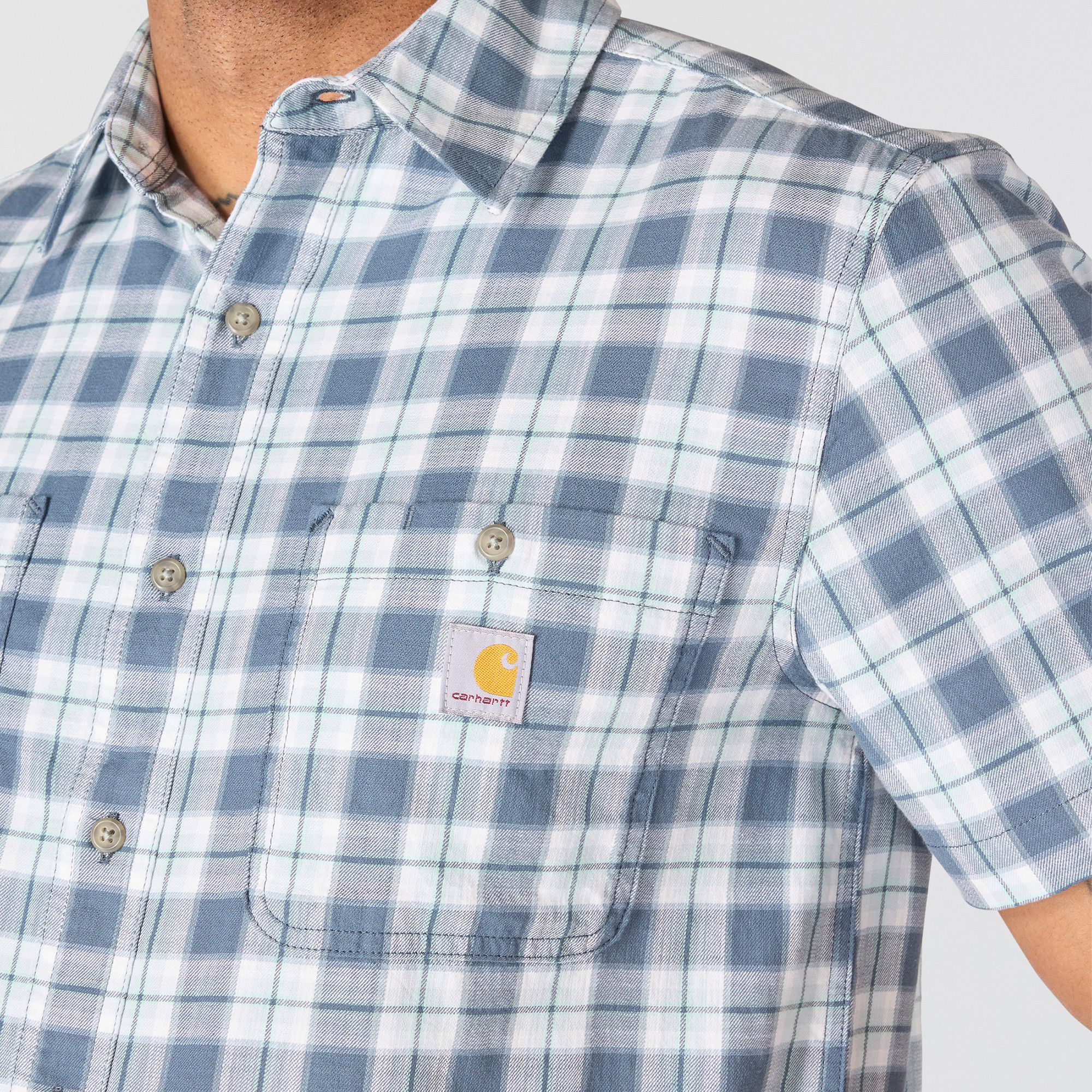 Carhartt Men's Bozeman Button-Front Plaid Short Sleeve Shirt product image
