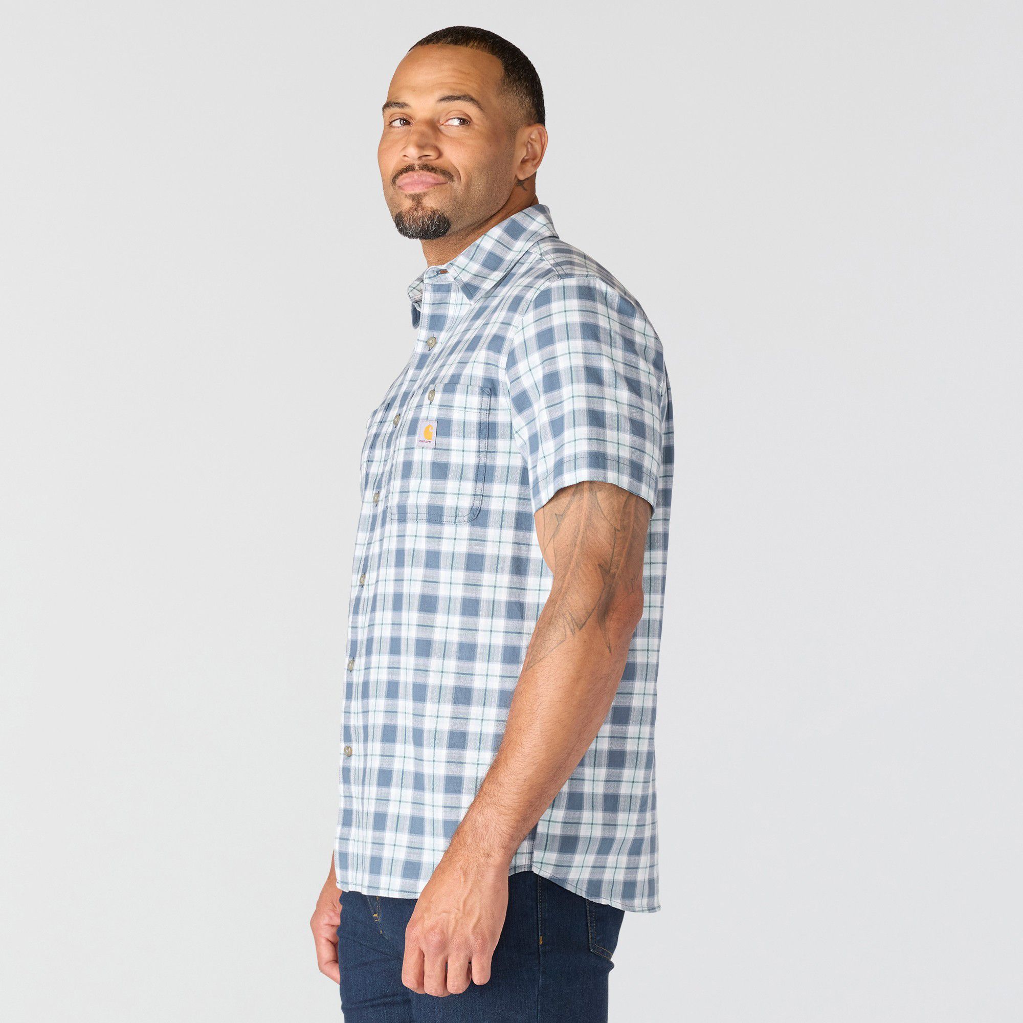 Carhartt Men's Bozeman Button-Front Plaid Short Sleeve Shirt product image