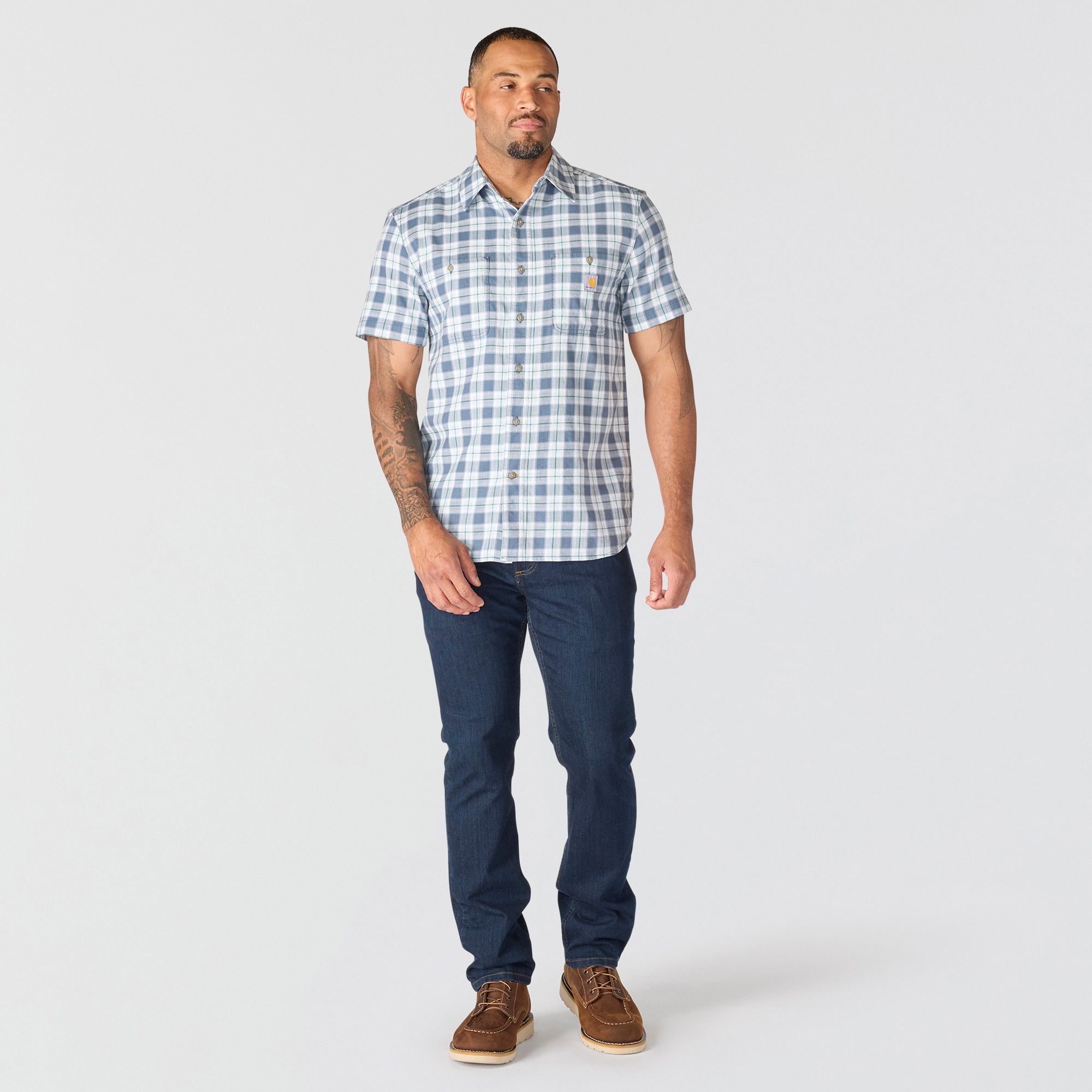 Carhartt Men's Bozeman Button-Front Plaid Short Sleeve Shirt product image