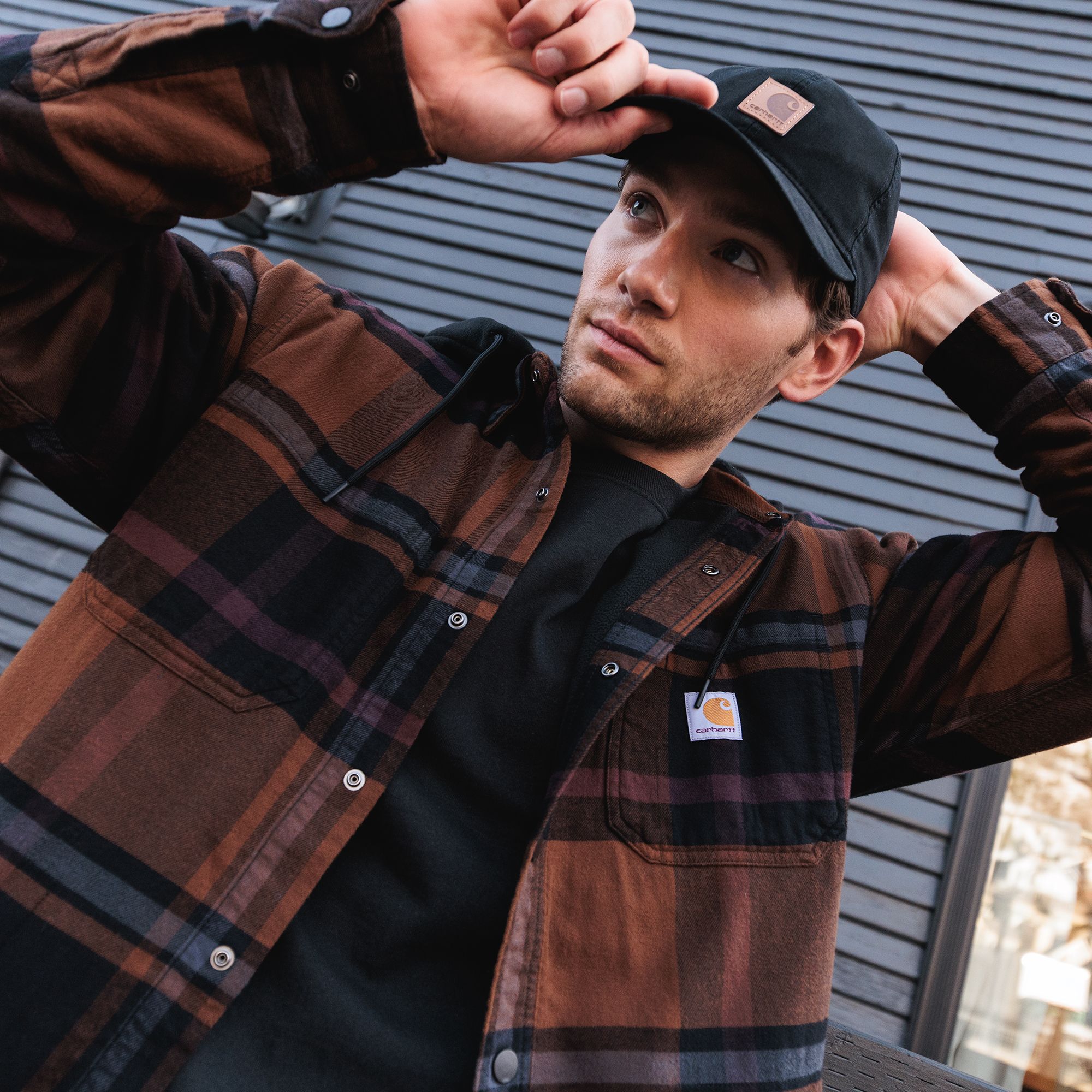 Carhartt Men's Hooded Flannel Shirt Jacket product image