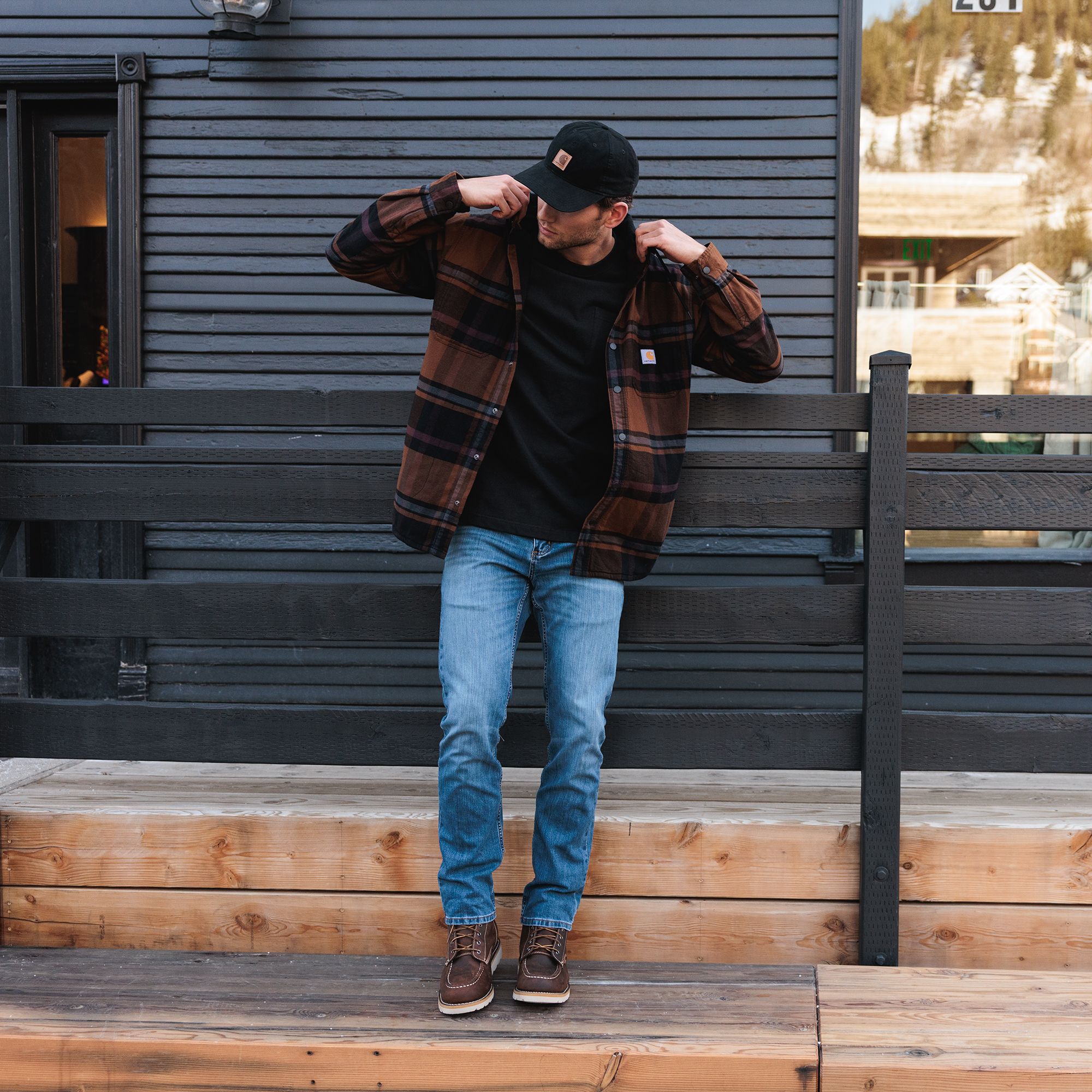 Carhartt Men's Hooded Flannel Shirt Jacket product image