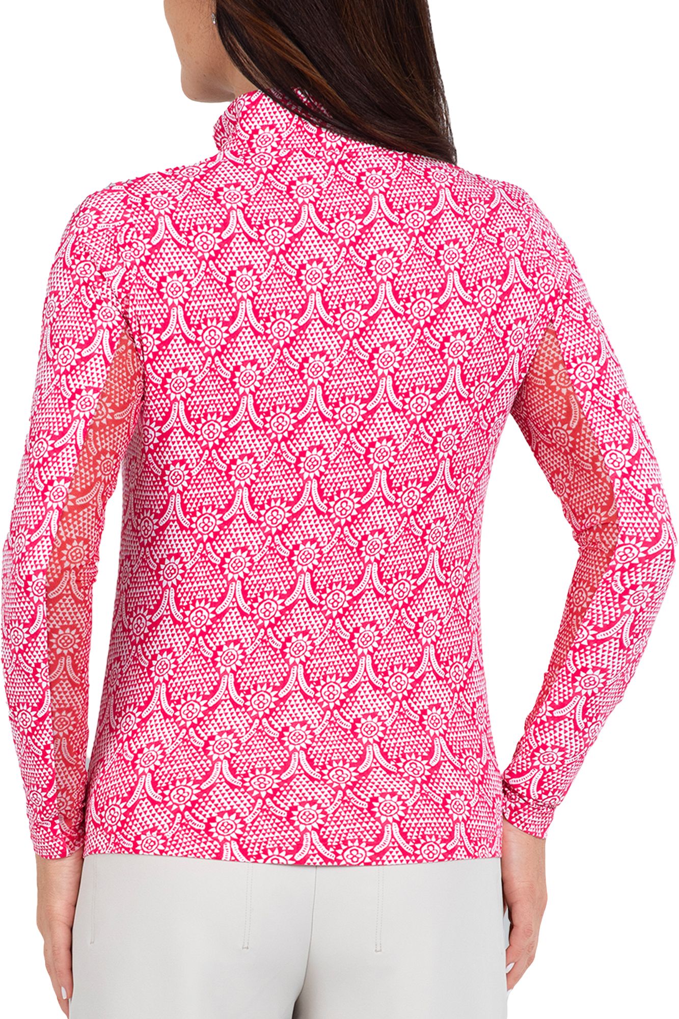 Ibkul Women's Leslie Long Sleeve Mock Neck Golf 1/4 Zip product image