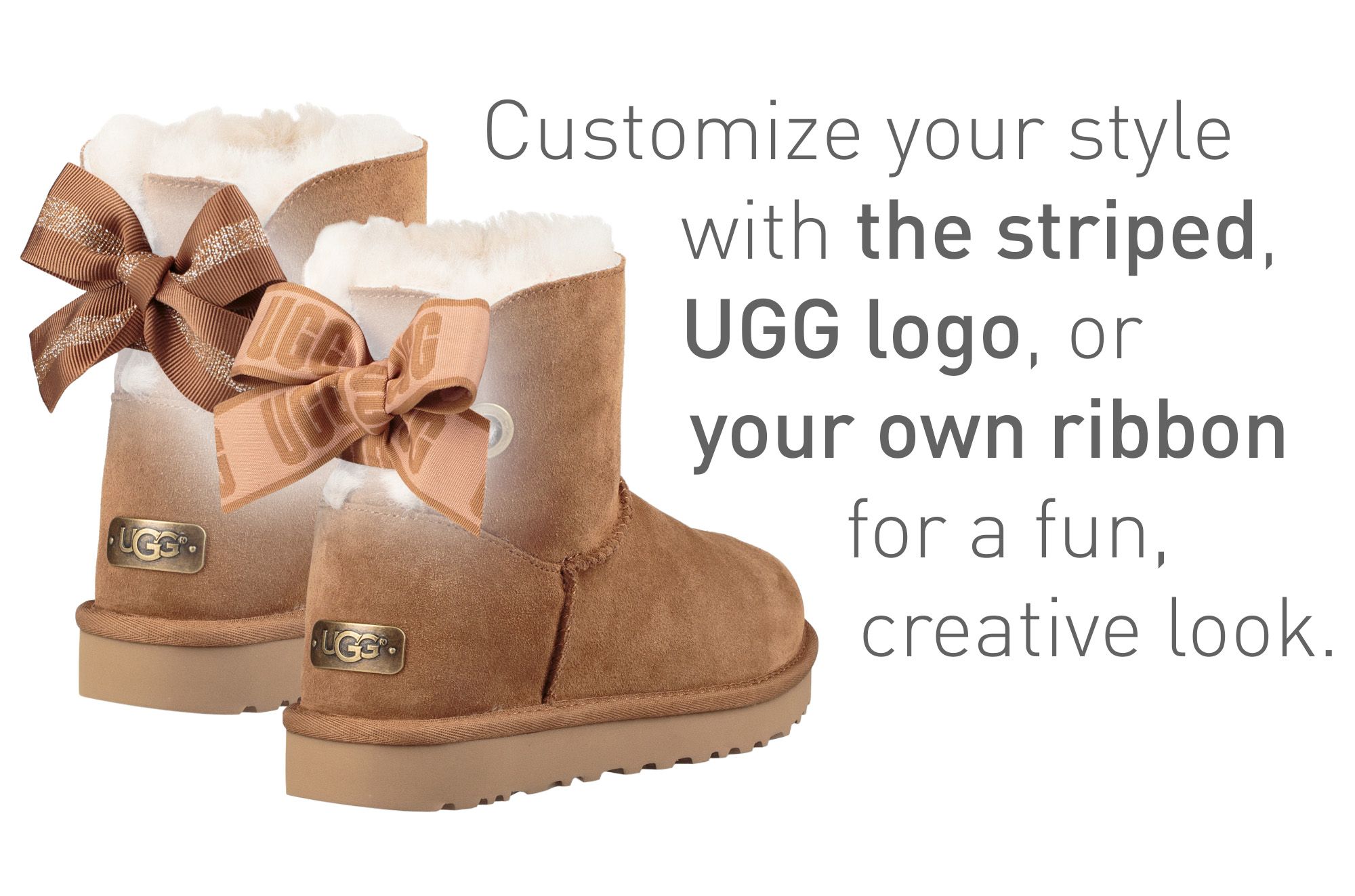 ugg women's customizable bailey bow short casual boots