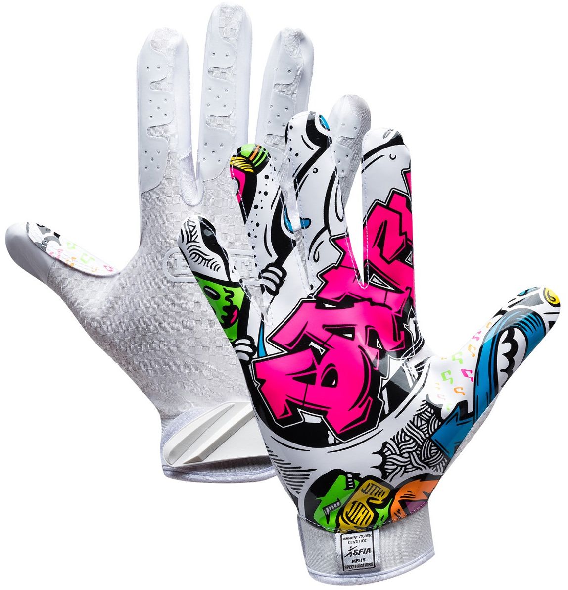 Battle Sports Adult Doom Speed Receiver Football Gloves - Graffiti product image