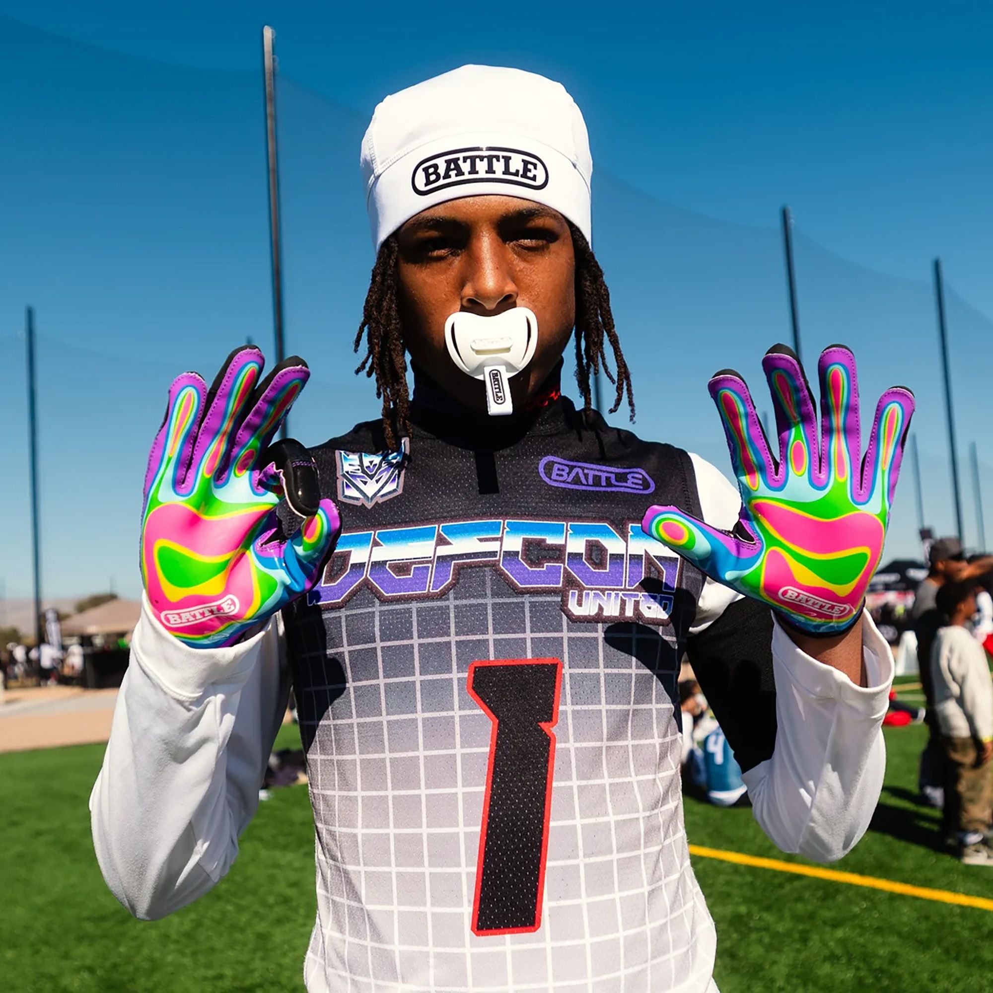 Battle Adult Doom Speed Heat Map Football Gloves product image