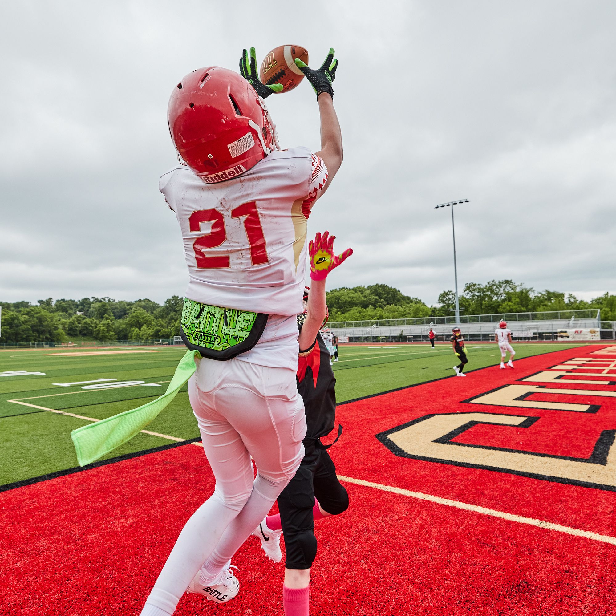 Battle Sports Doom Speed Slime Football Glove product image