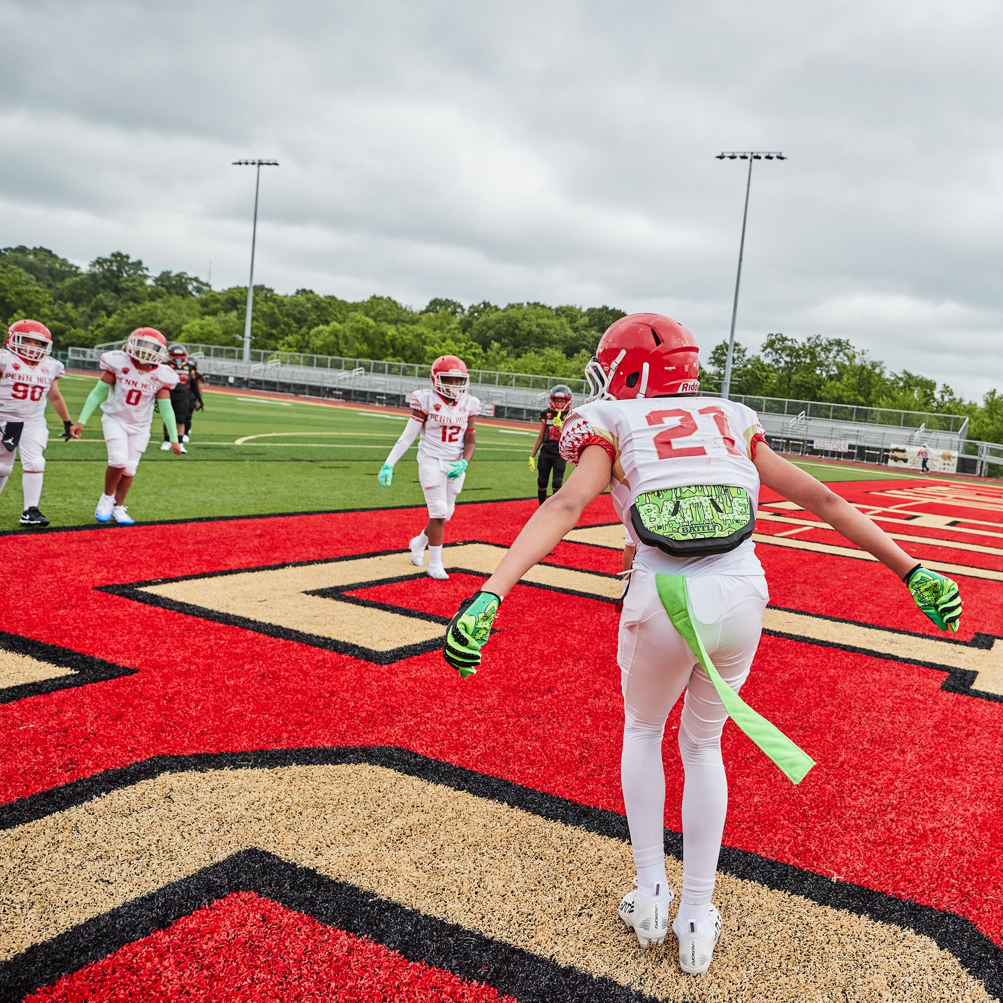 Battle Sports Doom Speed Slime Football Glove product image