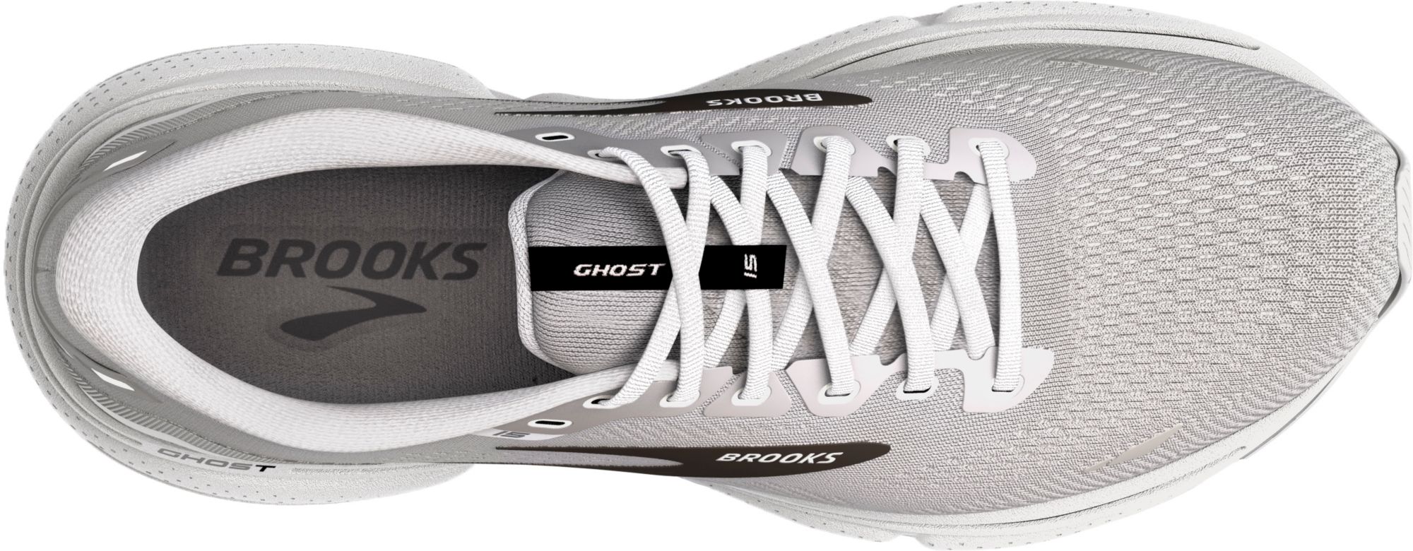 Brooks Men's Ghost 15 Running Shoes - Grey/Black - Medium/D