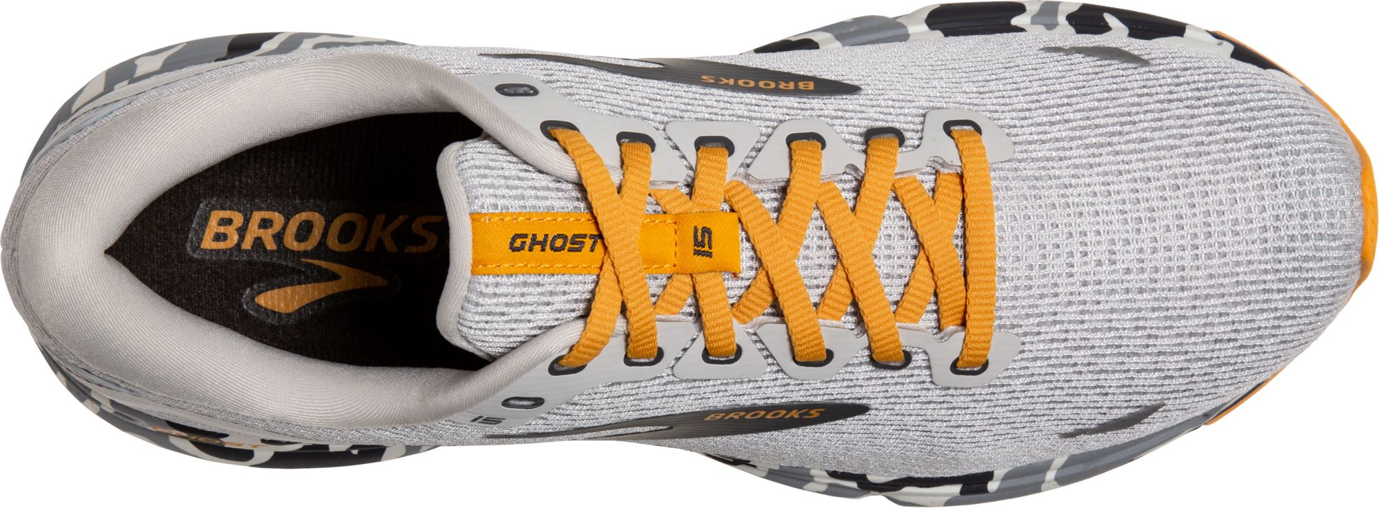 Brooks Women's Ghost 15 Running Shoes - Blanc/Gray/Sunflower - Medium/B