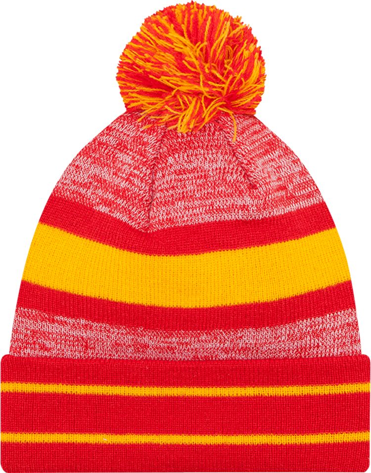 New Era Adult Kansas City Chiefs Cuffed Pom Red Beanie product image
