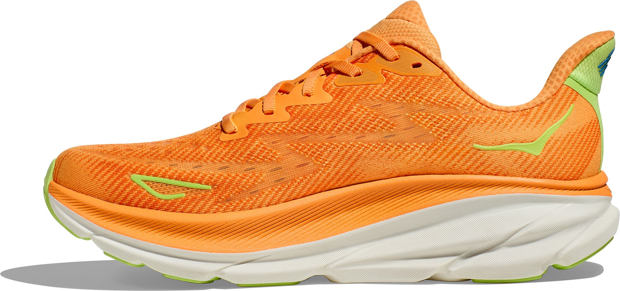 HOKA Men's Clifton 9 Running Shoes - Solar Flare/Lettuce - Medium/D