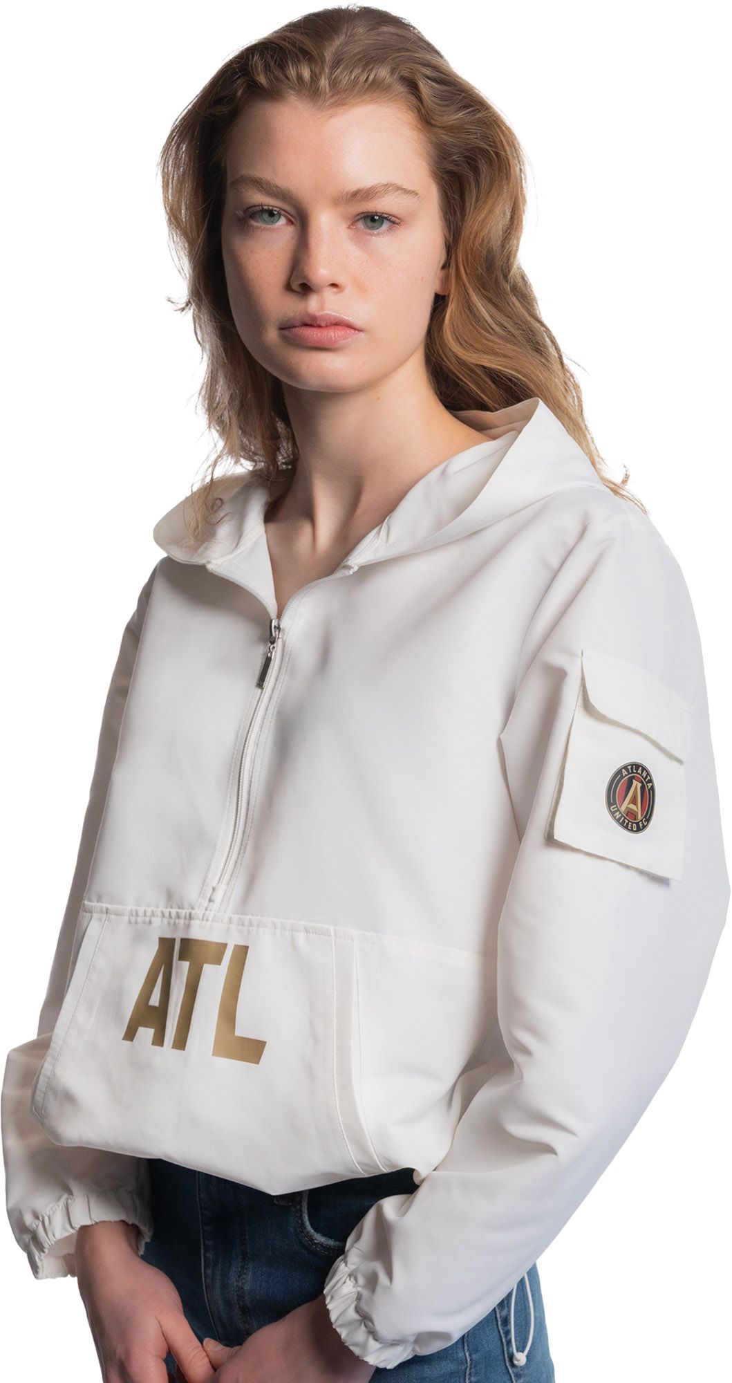 Lusso Women's Atlanta United Cloud Half-Zip Windbreaker product image