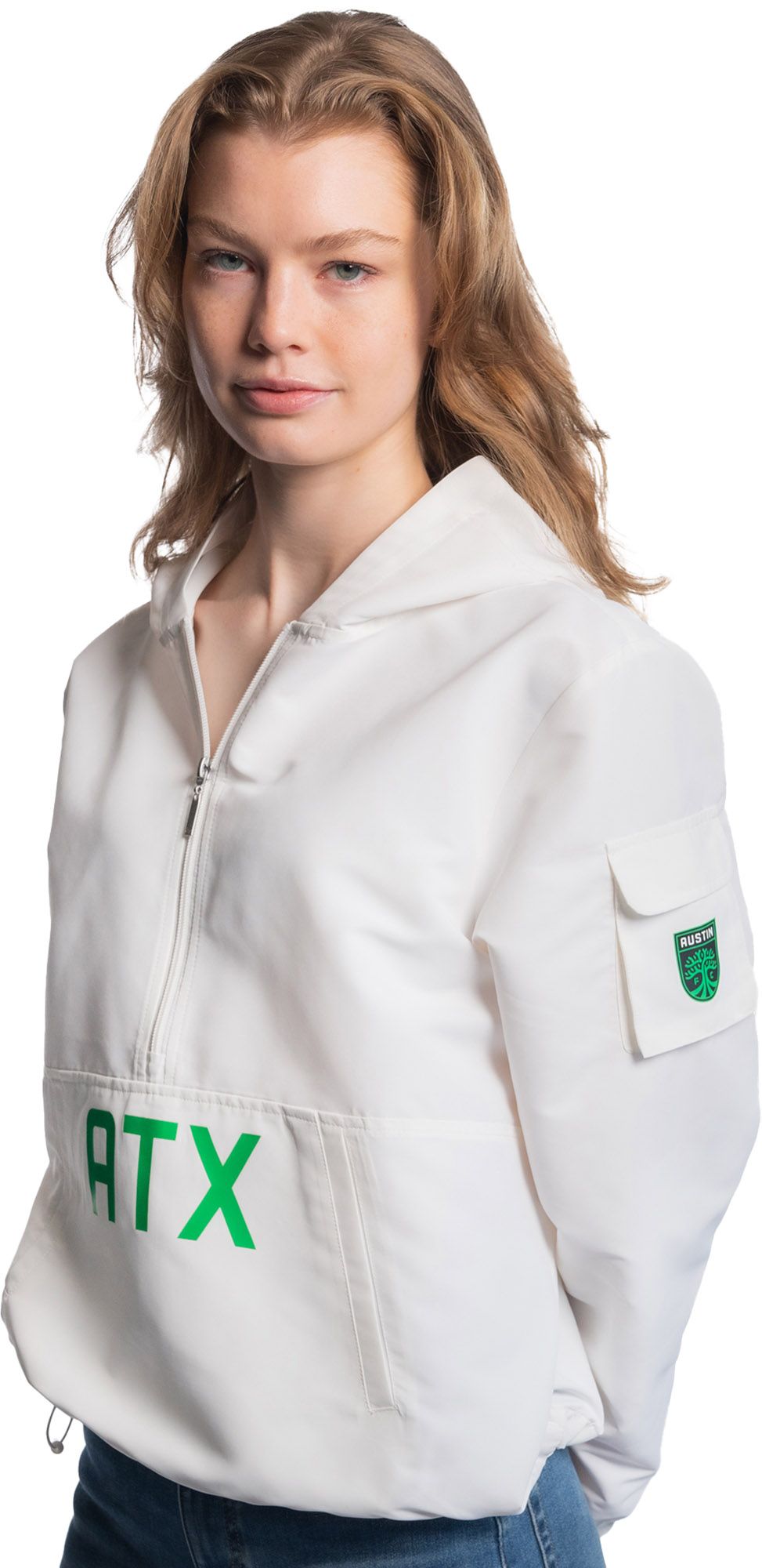 Lusso Women's Austin FC Cloud Half-Zip Windbreaker product image