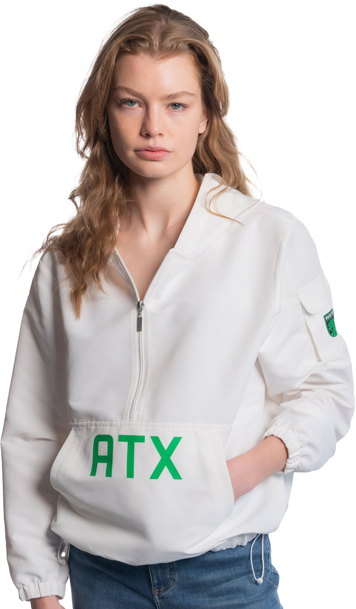 Lusso Women's Austin FC Cloud Half-Zip Windbreaker product image