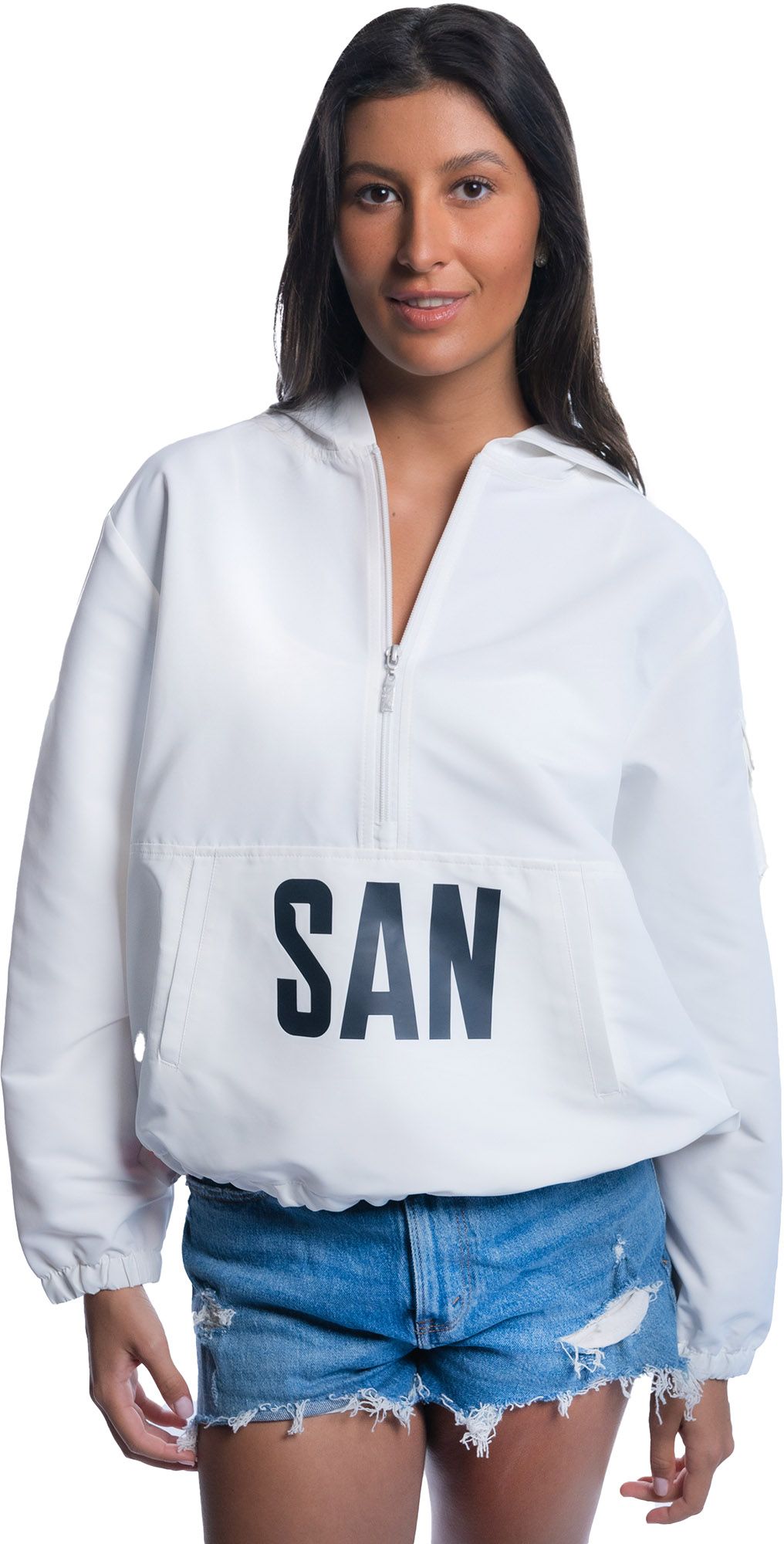Lusso Women's San Diego FC Cloud Half-Zip Windbreaker product image
