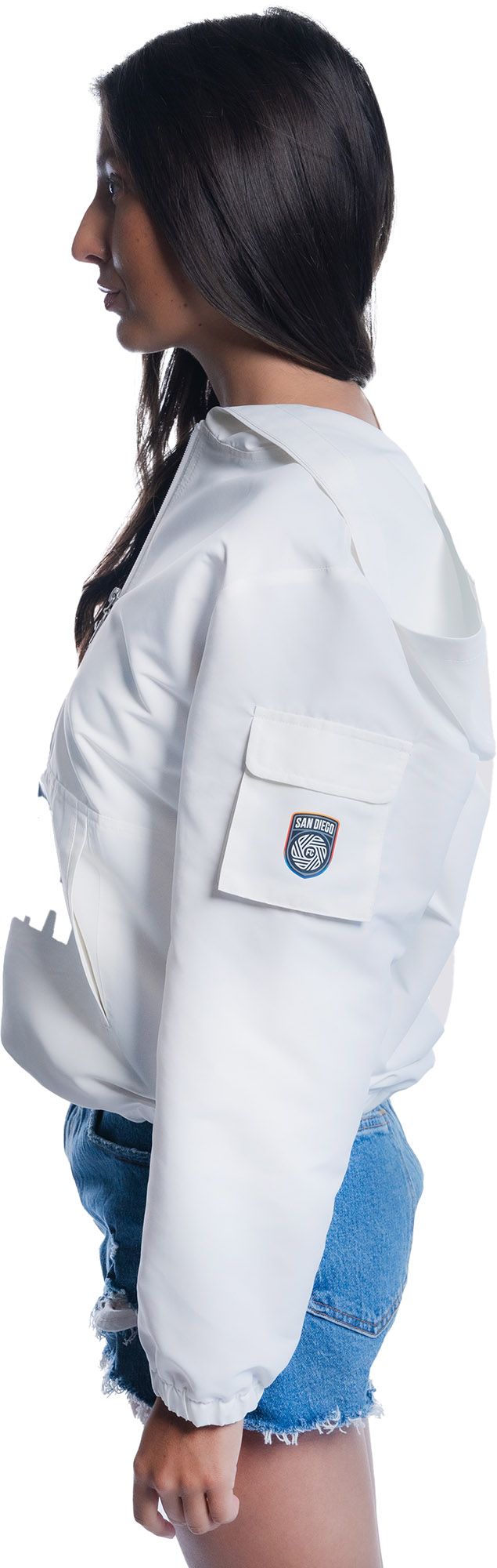 Lusso Women's San Diego FC Cloud Half-Zip Windbreaker product image