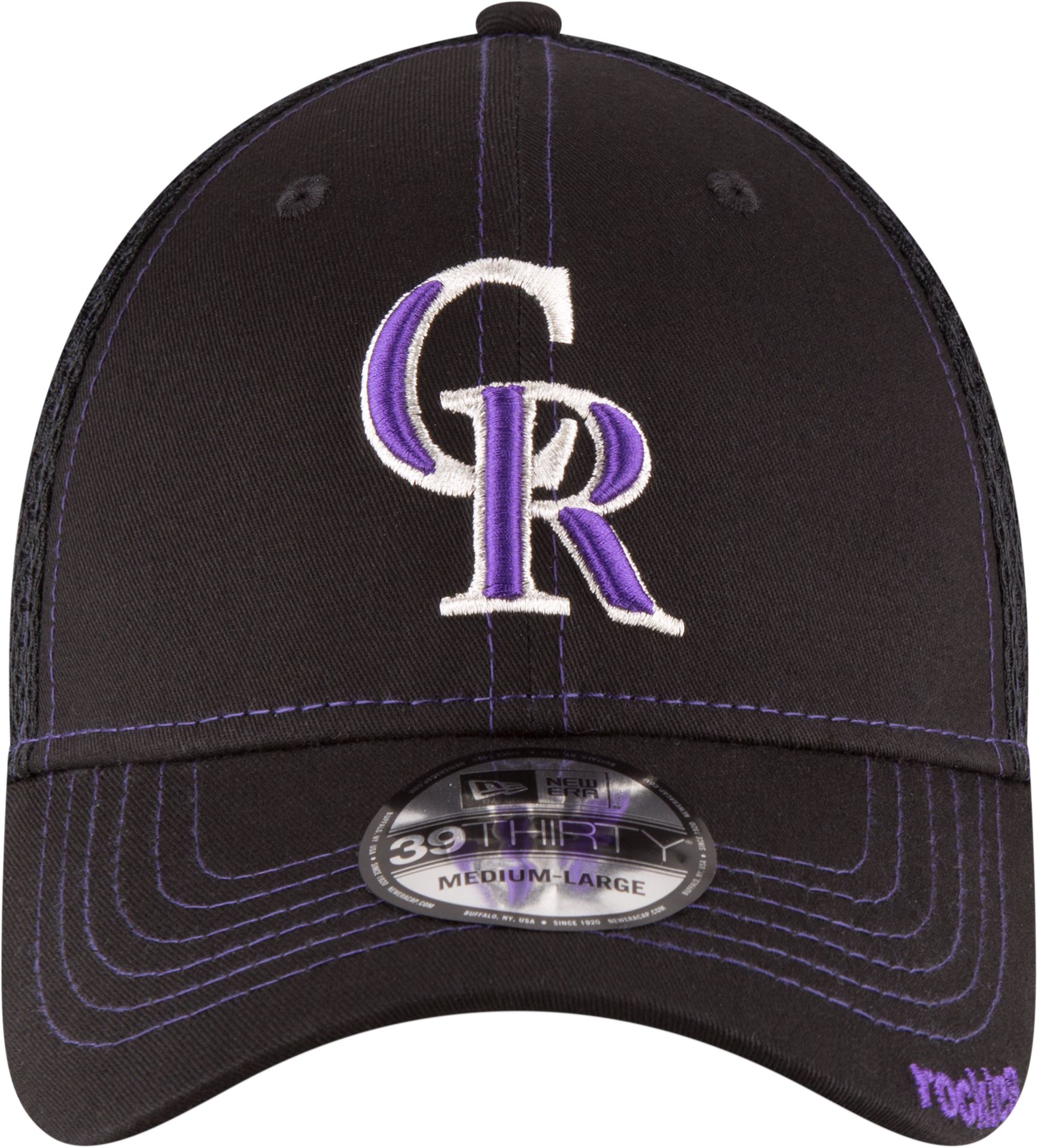 New Era Men's Colorado Rockies 39Thirty Black Neo Stretch Fit Hat product image