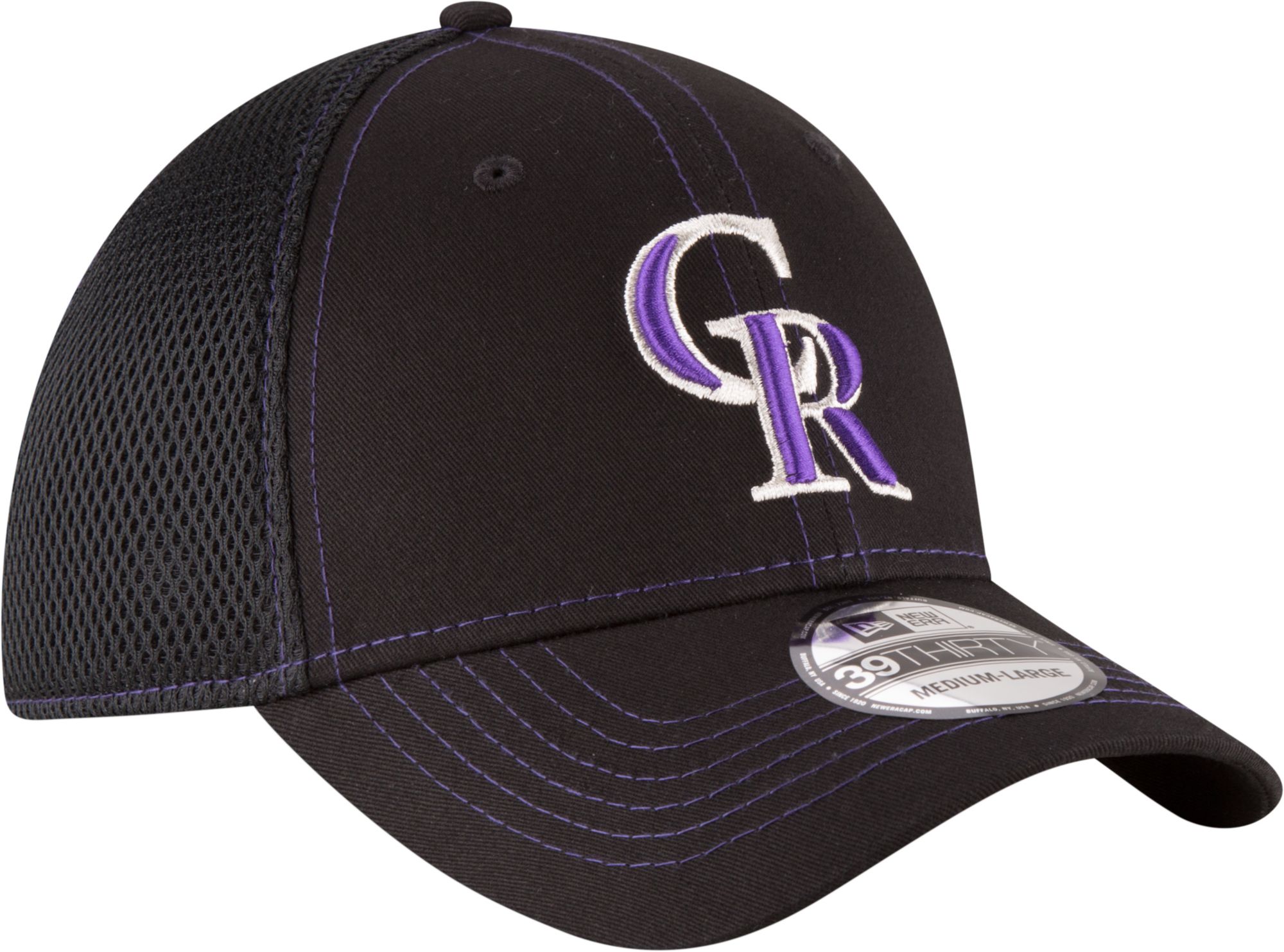 New Era Men's Colorado Rockies 39Thirty Black Neo Stretch Fit Hat product image