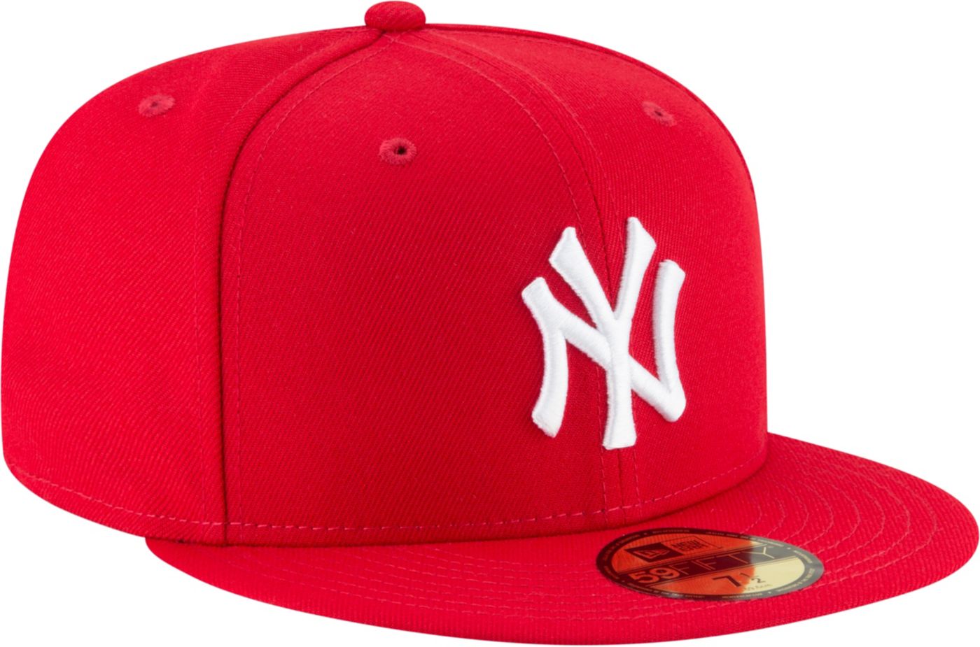 New Era Adult New York Yankees 59Fifty Basic Red Fitted Hat Dick s Sporting Goods