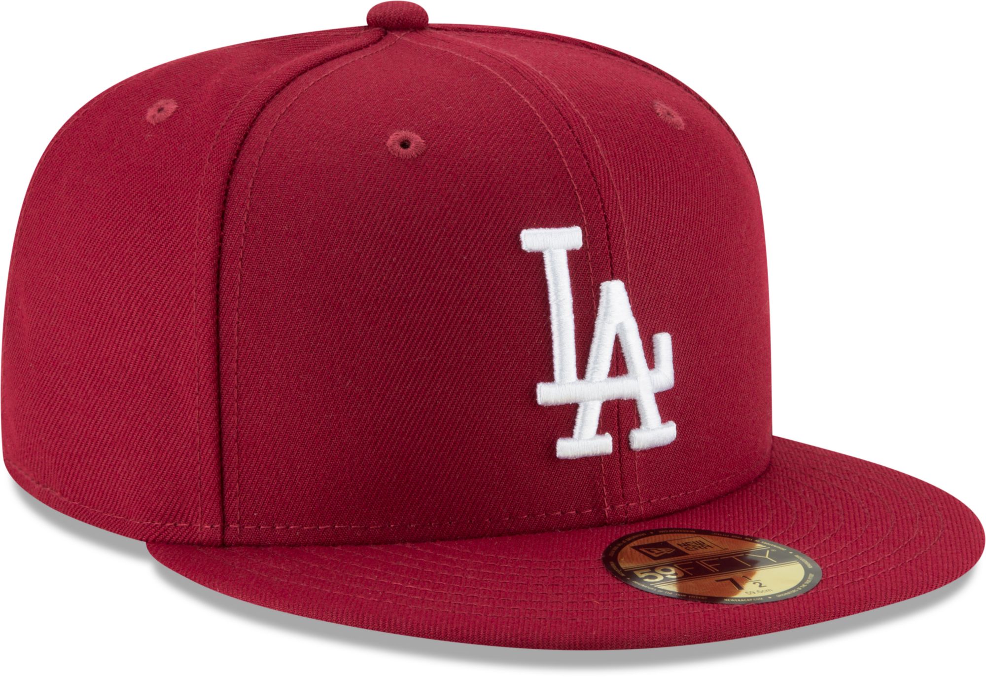 New Era Men's Los Angeles Dodgers Dark Red Basic 59Fifty Fitted Hat product image
