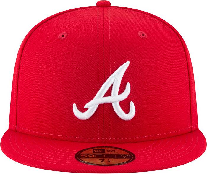 Atlanta Braves New Era Shoe Hook 59FIFTY Fitted Hat - Red/Black