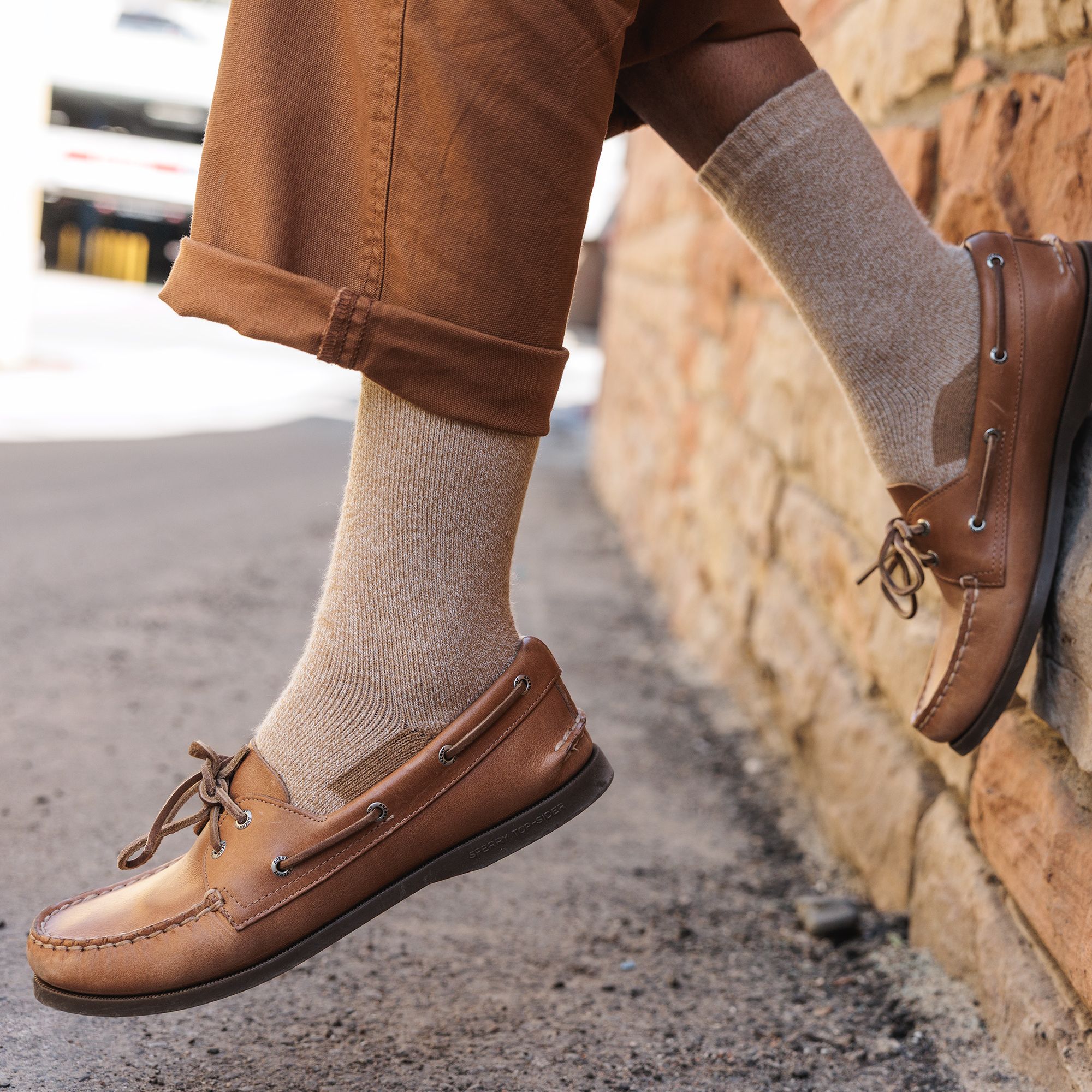 Bombas Solid Vintage Stripes Half Calf Socks product image