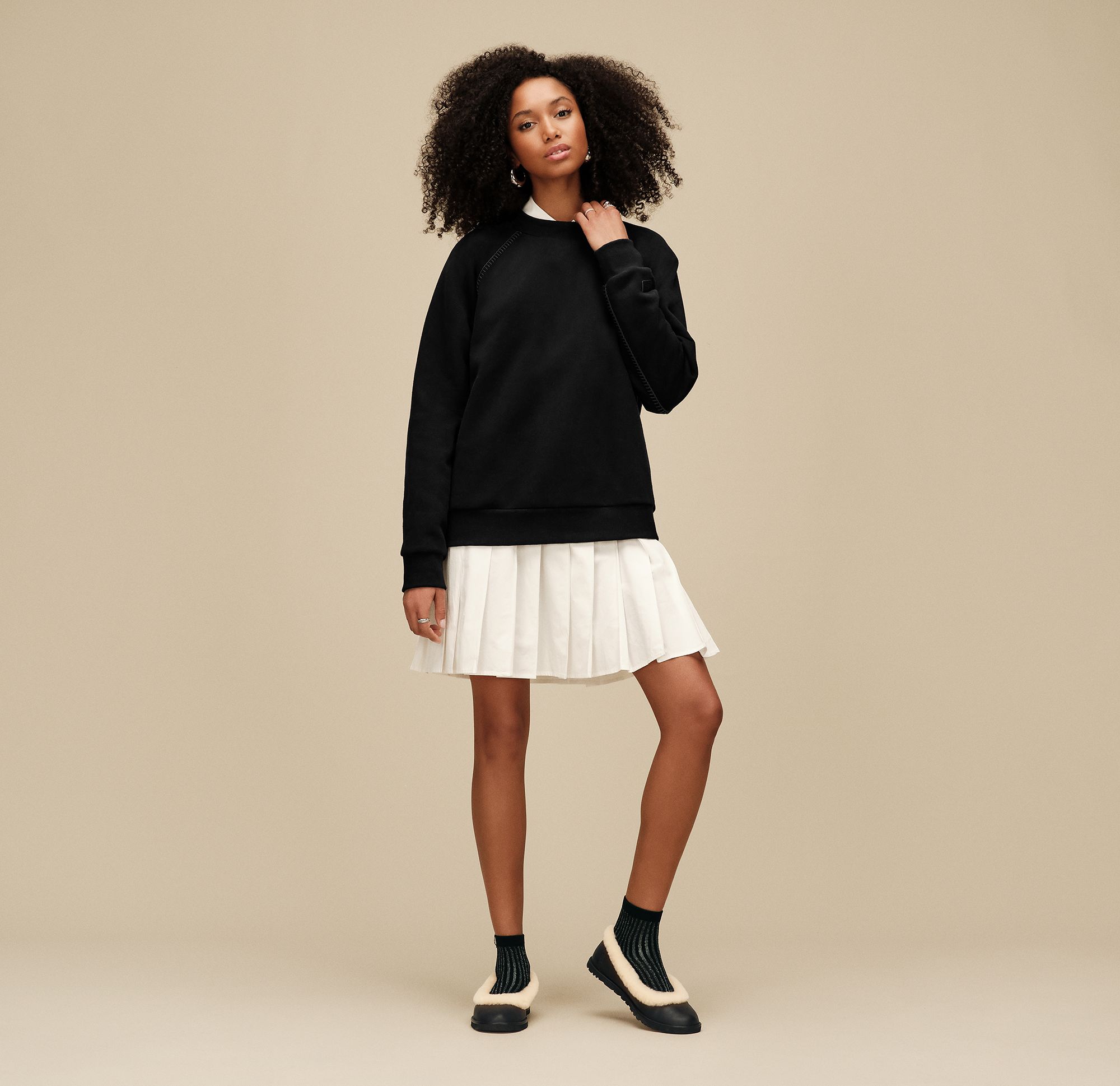 UGG Women's Zora Leather Ballet Shoes product image